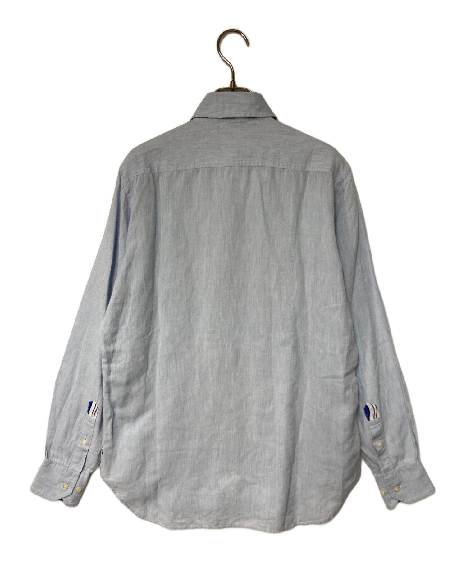 中古・古着通販】ETRO (エトロ) ロゴ刺繍ボタンダウンリネンシャツ