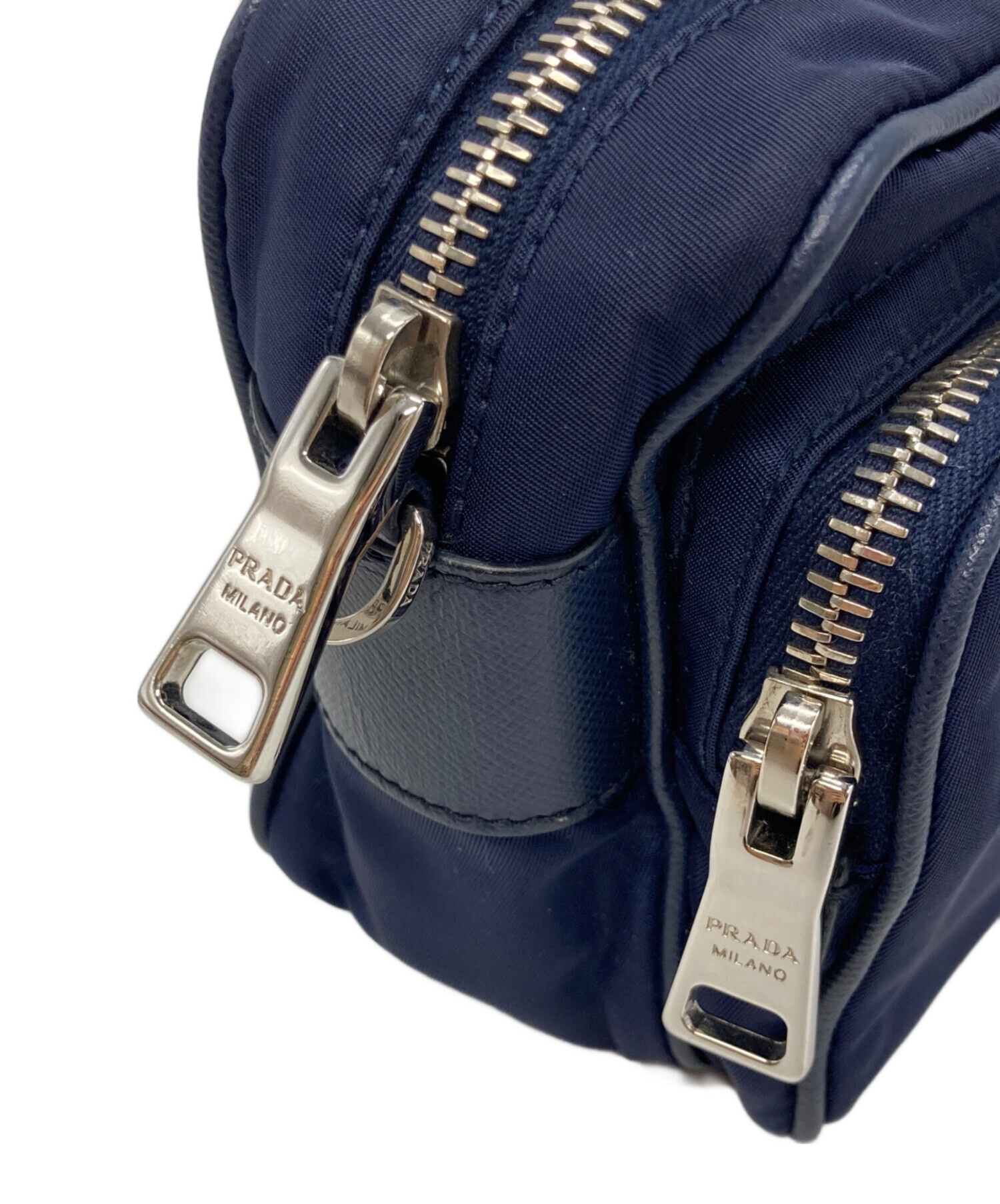 中古・古着通販】PRADA (プラダ) ロゴプレート ショルダーバッグ