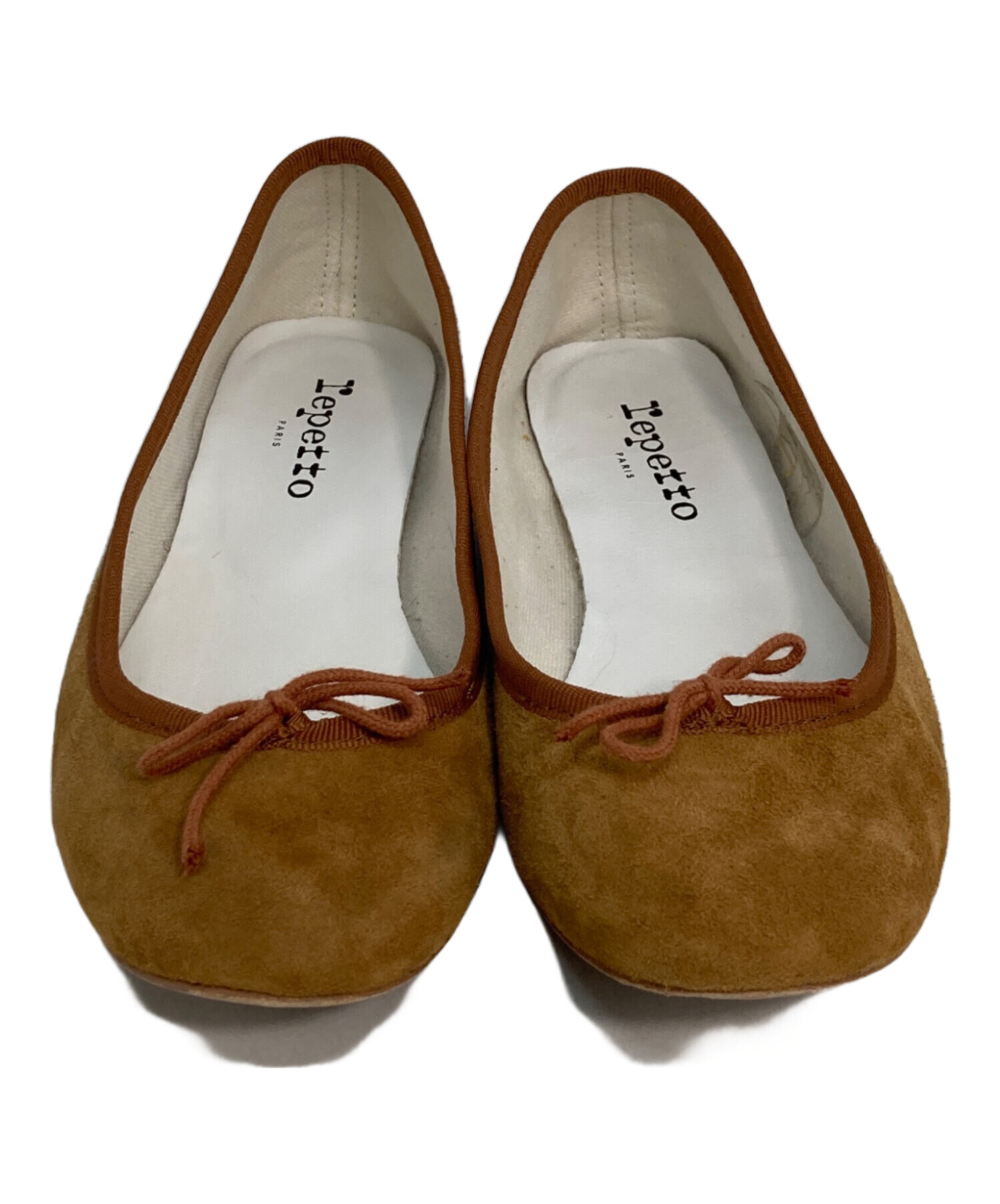 最終お値下げ　Repetto レペット　ブラウン フラットシューズ 中古・古着通販】repetto (レペット) バレエフラットシューズ ブラウン