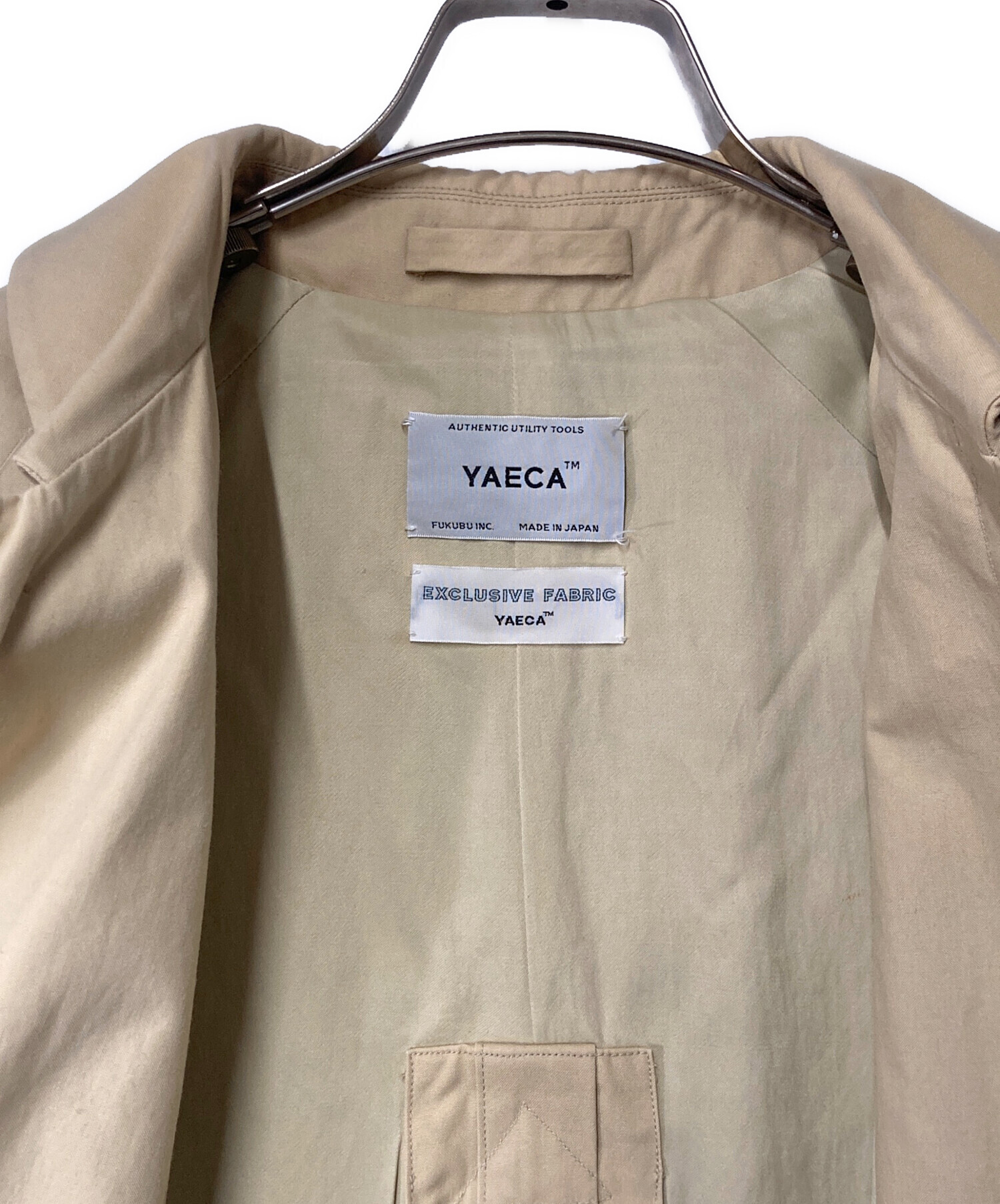 中古・古着通販】YAECA (ヤエカ) ステンカラーコート ベージュ サイズ
