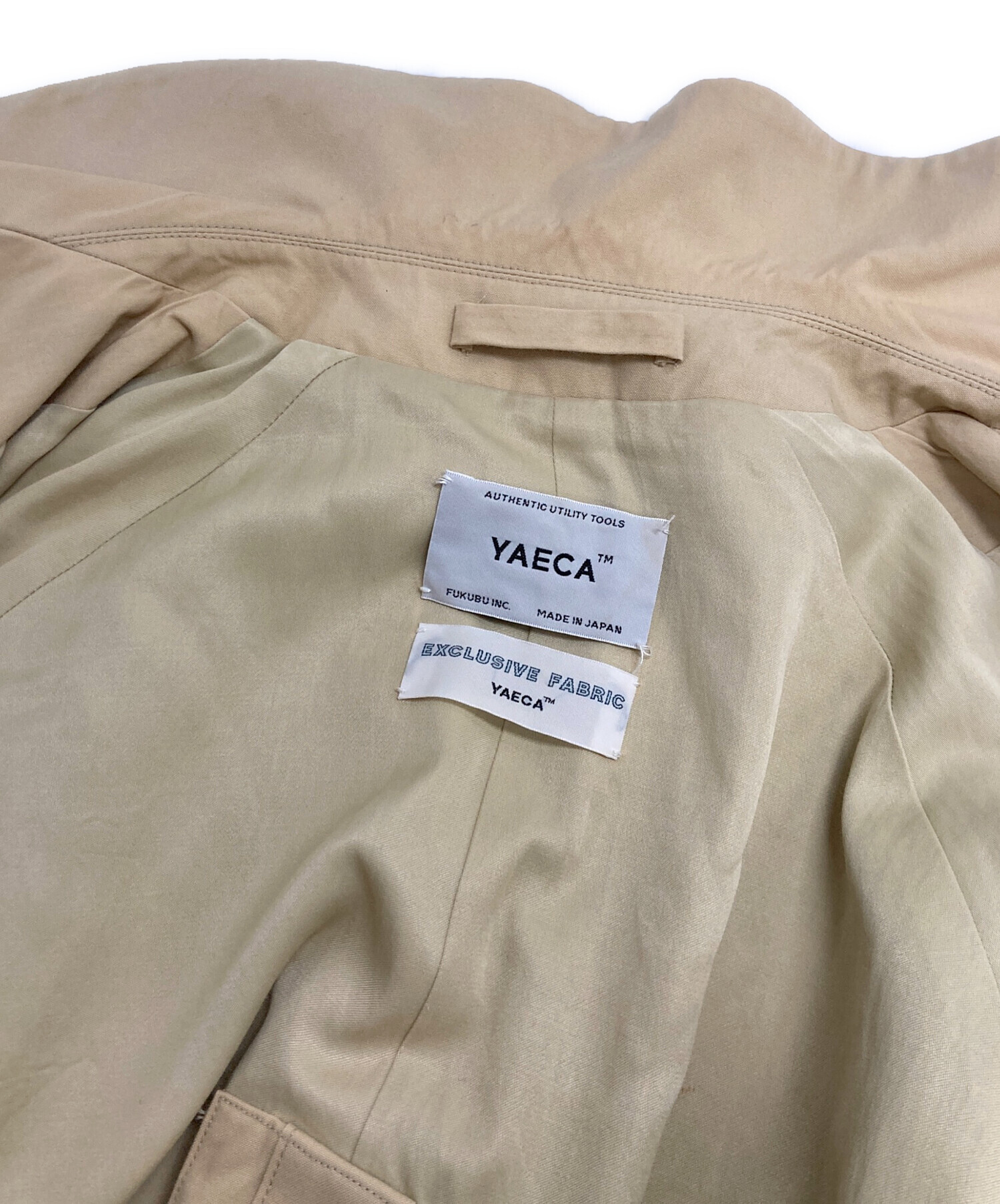 中古・古着通販】YAECA (ヤエカ) ステンカラーコート ベージュ サイズ