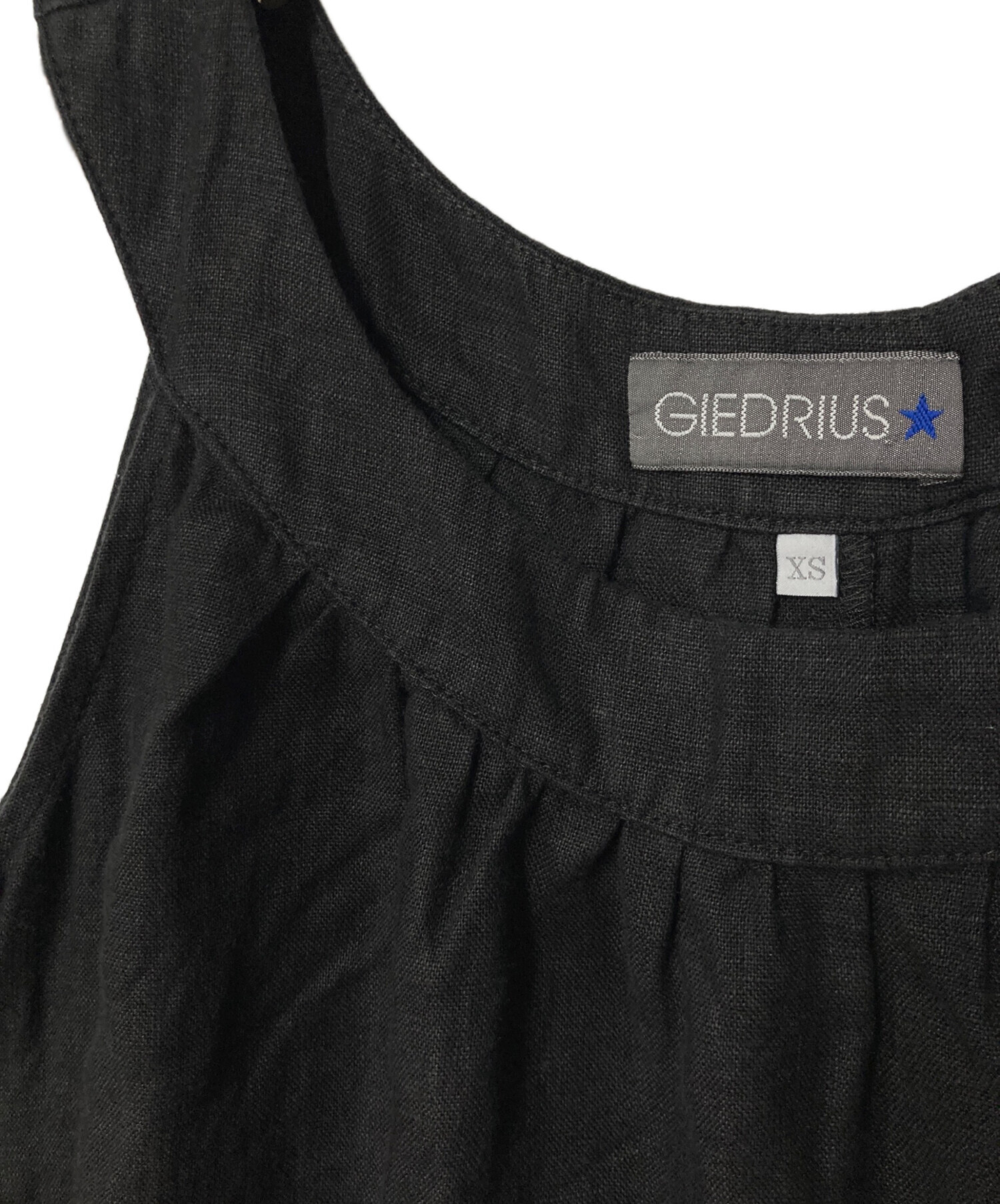 中古・古着通販】GIEDRIUS (ギェドリュス) リネンワンピース ブラック