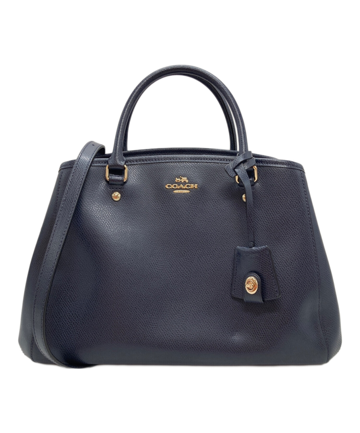 中古・古着通販】COACH (コーチ) 2WAYショルダーバッグ ネイビー