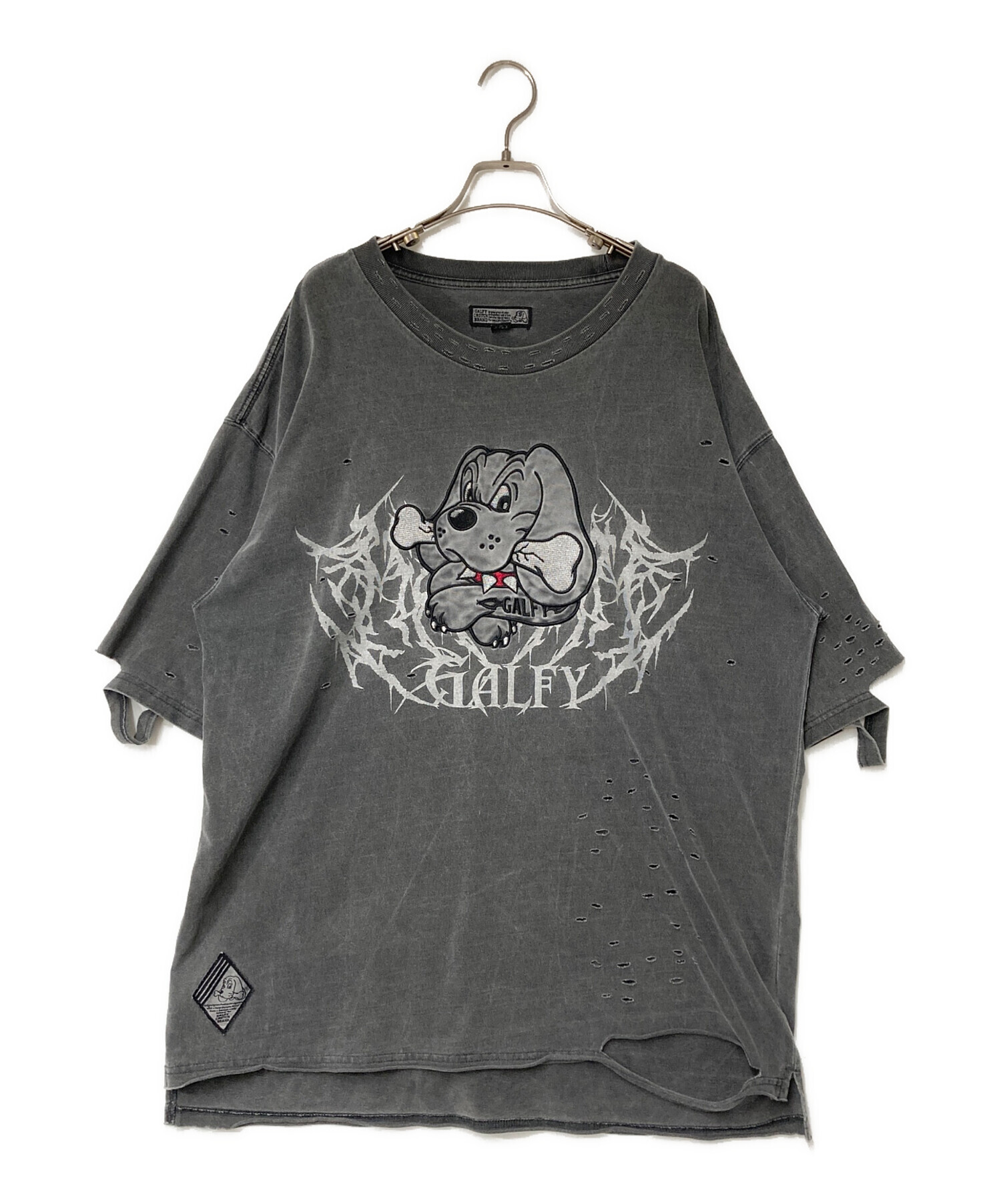 中古・古着通販】GALFY (ガルフィー) 染め染めわんちゃんボロボロ Tee