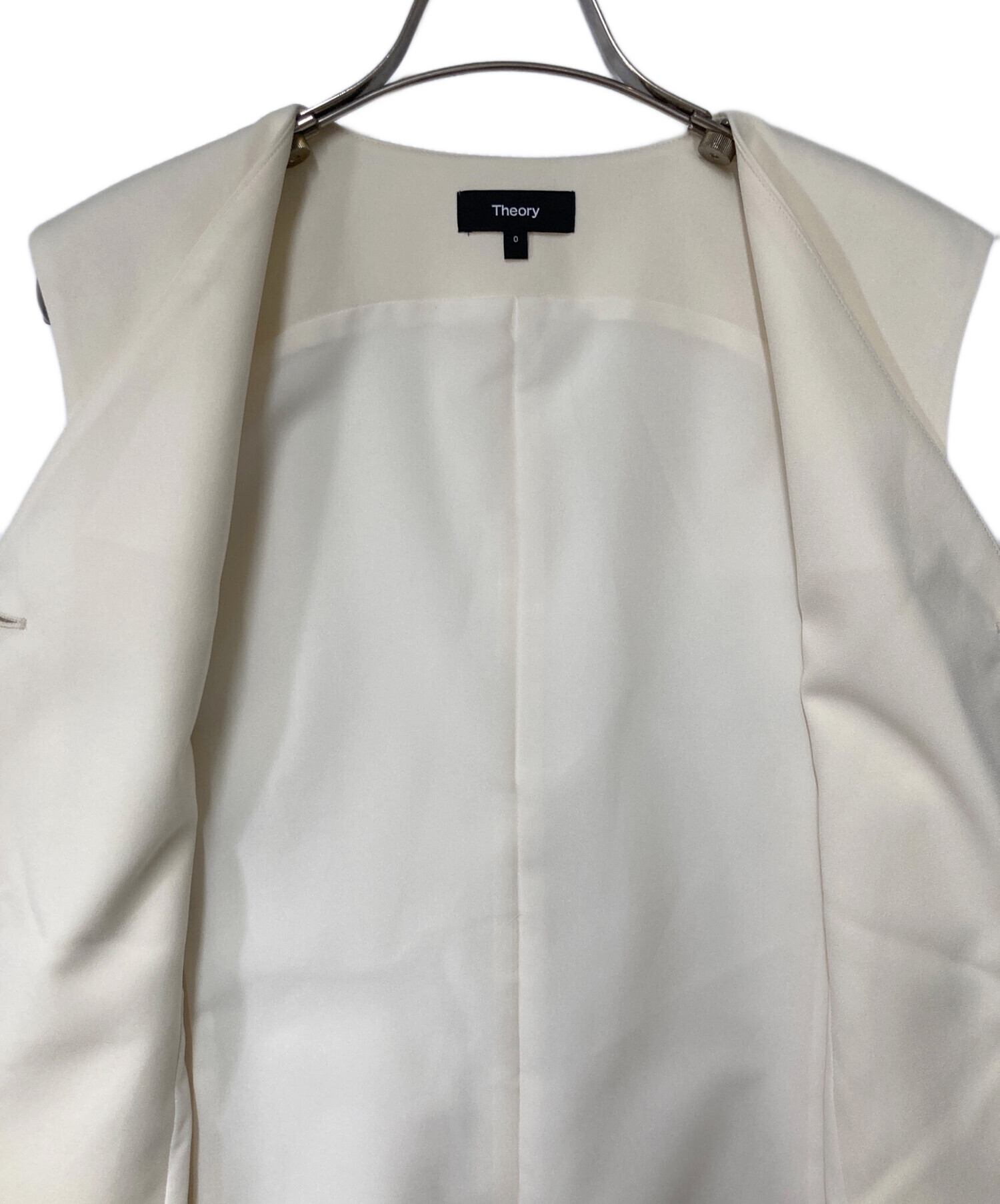 中古・古着通販】theory (セオリー) SATIN CREPE ZIGZAG VEST サテン