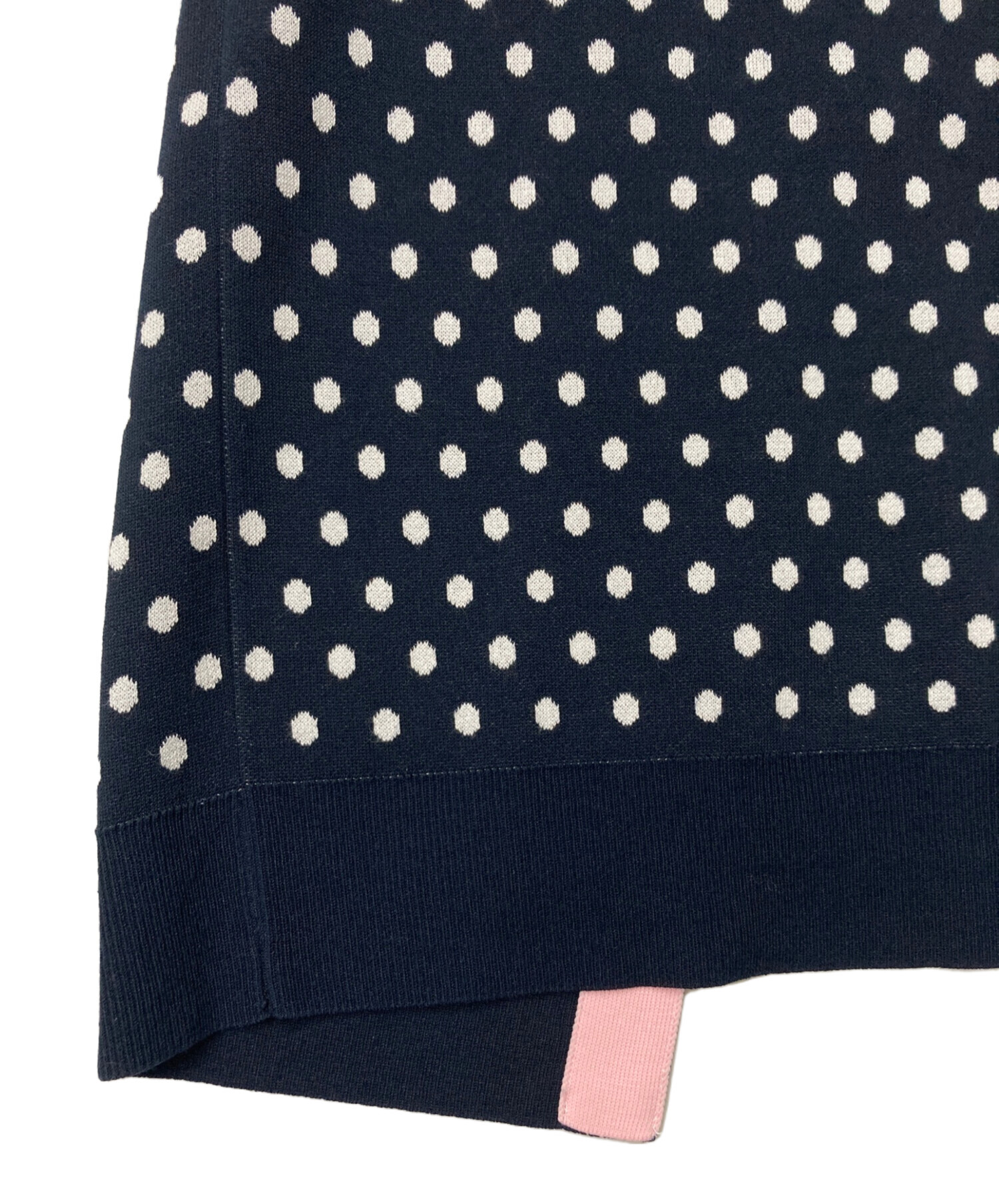 中古・古着通販】yori (ヨリ) マリンドットバックリボンジレ ネイビー