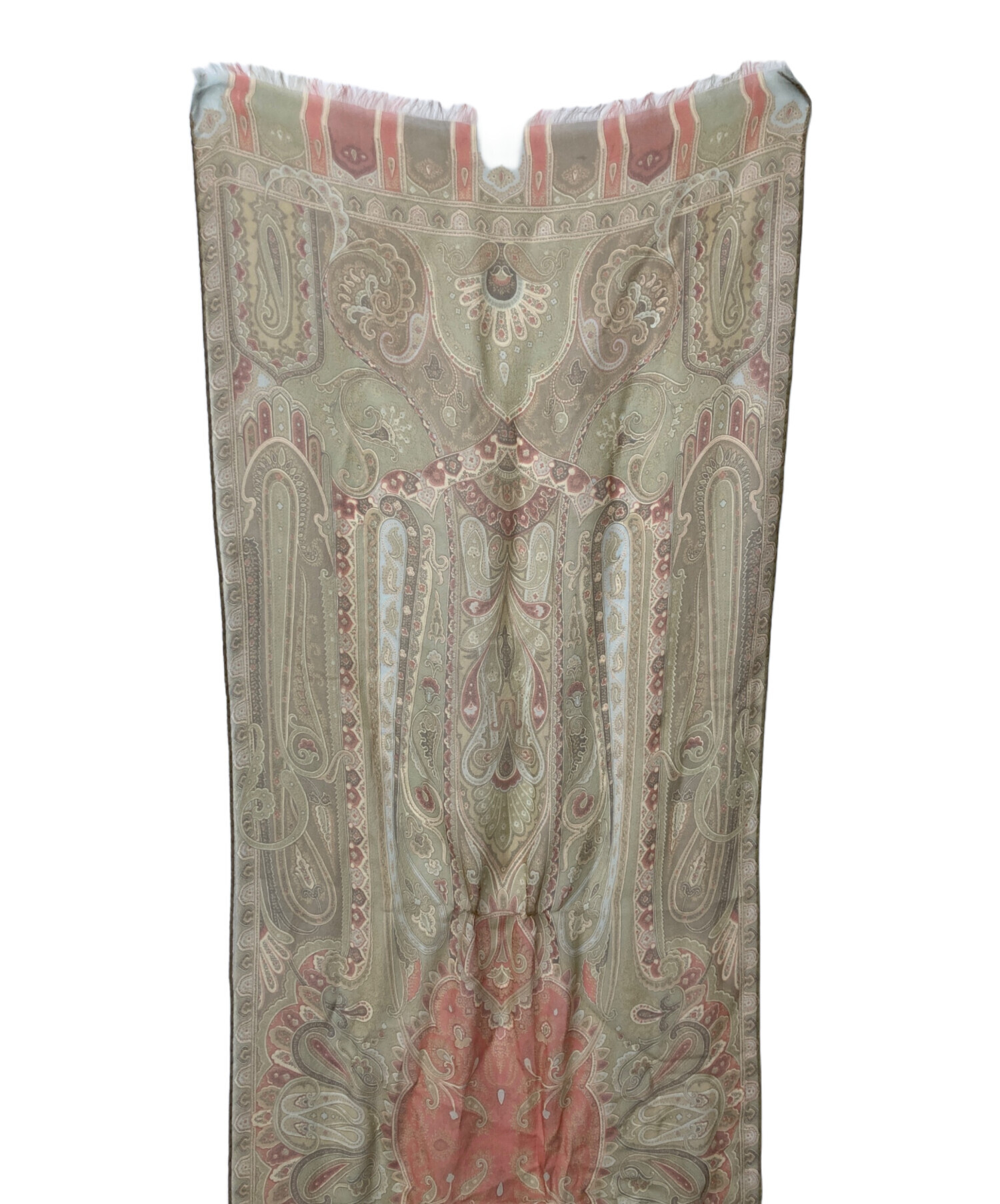 中古・古着通販】ETRO (エトロ) ペイズリー柄シルクストール ベージュ