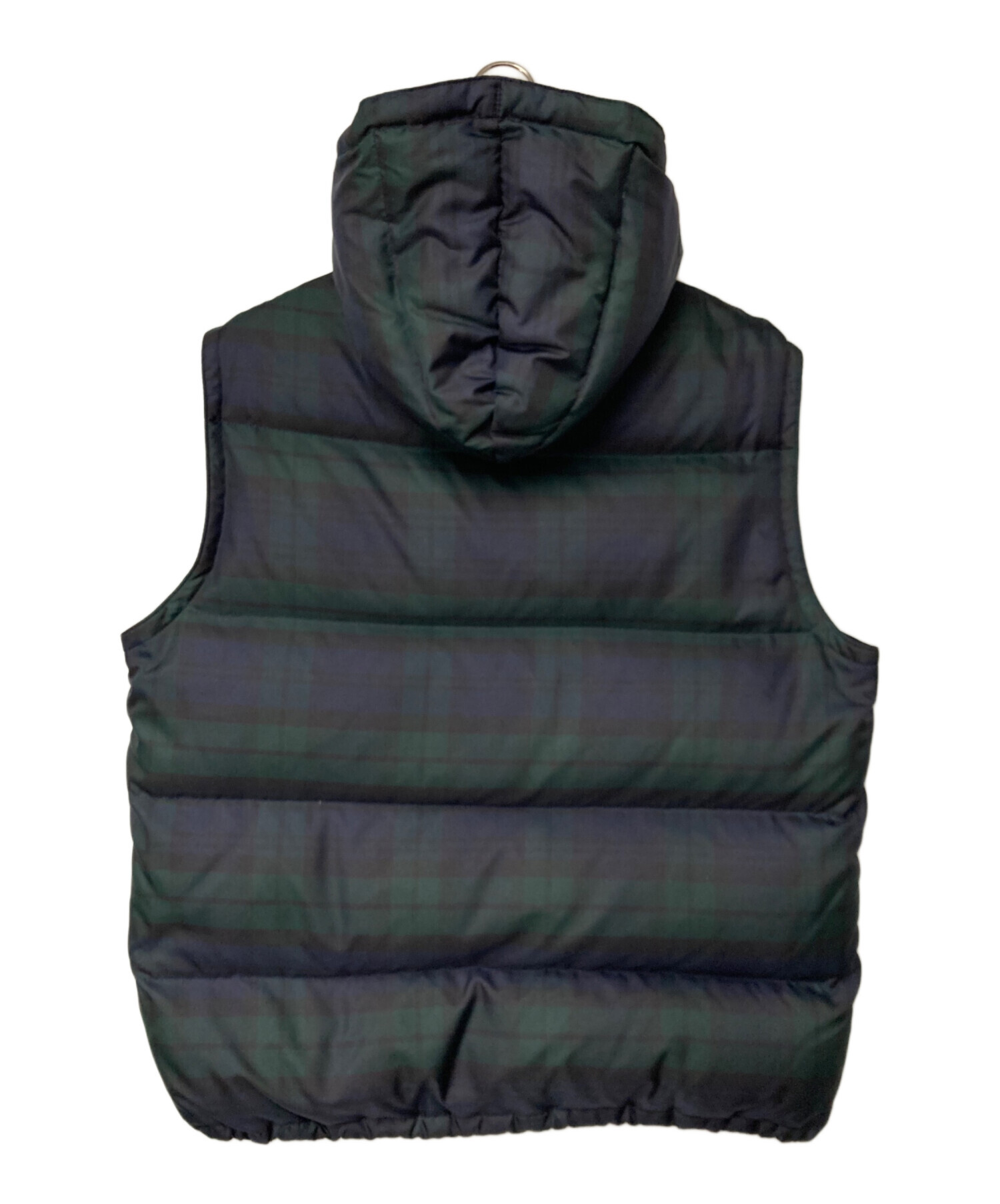 【美品】ポロラルフローレン ダウンベスト 緑×紺 タータンチェック フード付 中古・古着通販】POLO RALPH LAUREN (ポロ・ラルフローレン) チェック