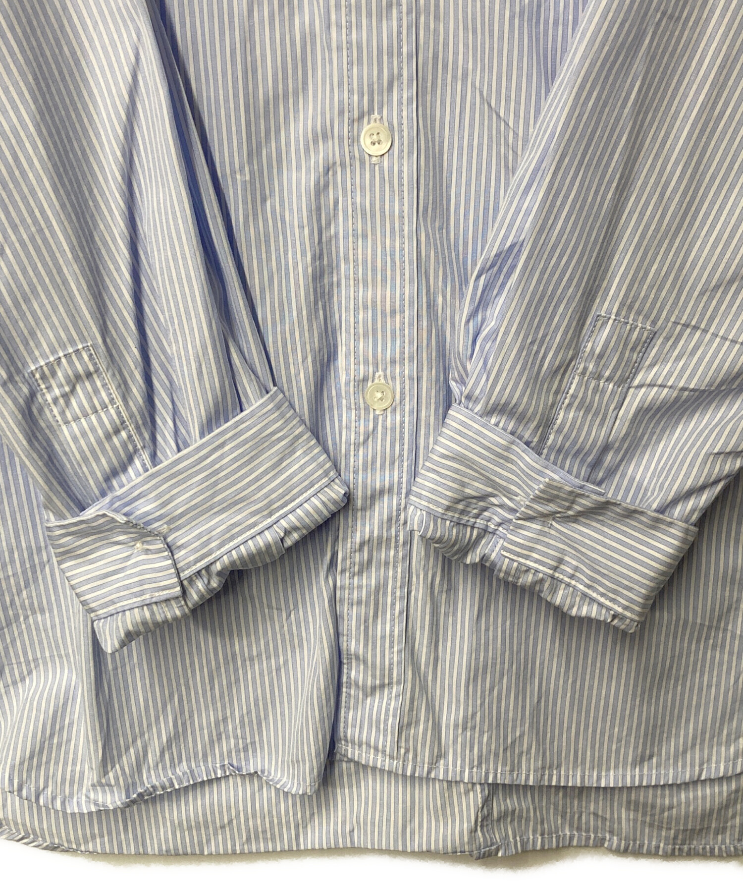 中古・古着通販】ATON (エイトン) GIZA BROAD WASHED SHIRT ブルー