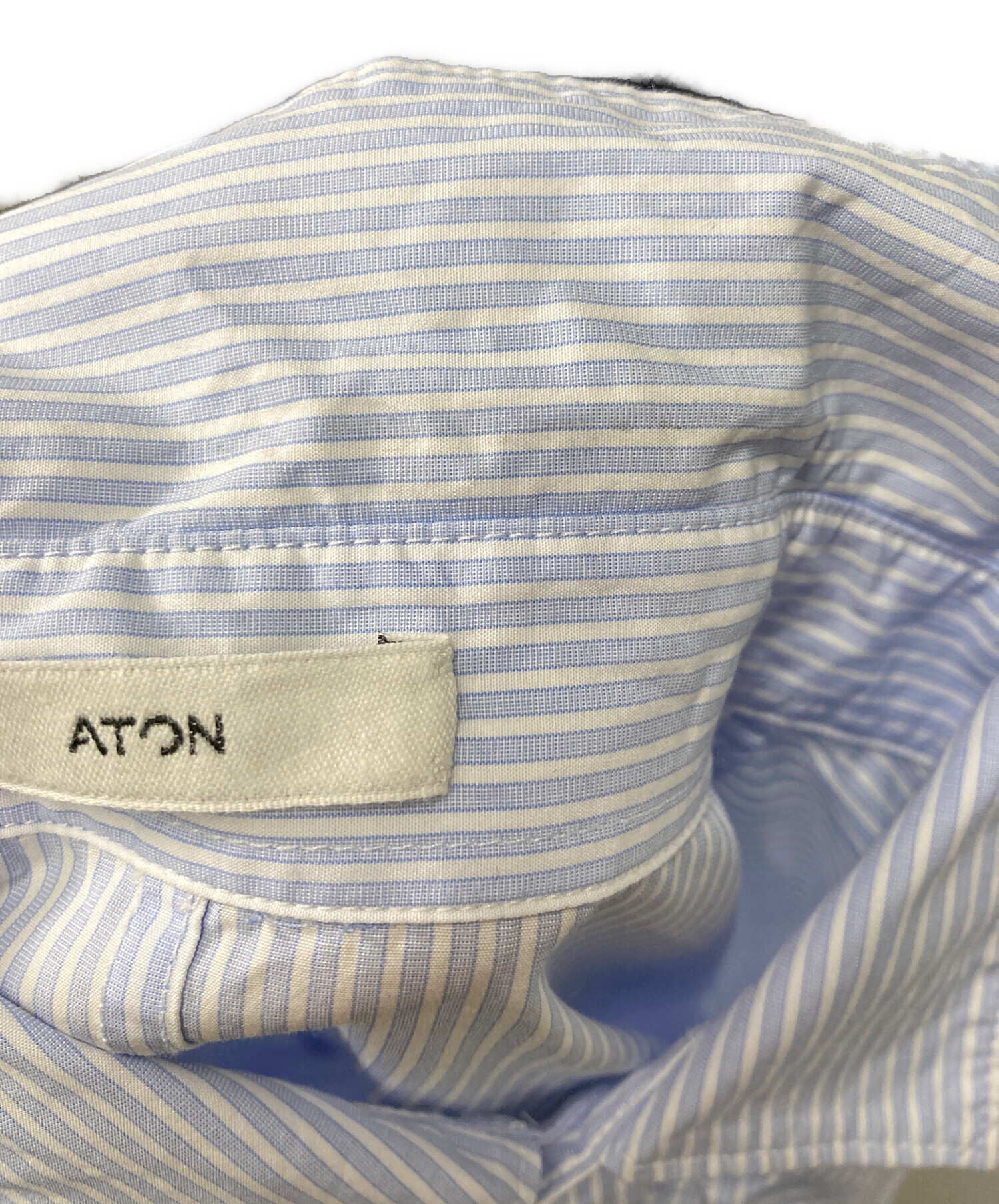 中古・古着通販】ATON (エイトン) GIZA BROAD WASHED SHIRT ブルー