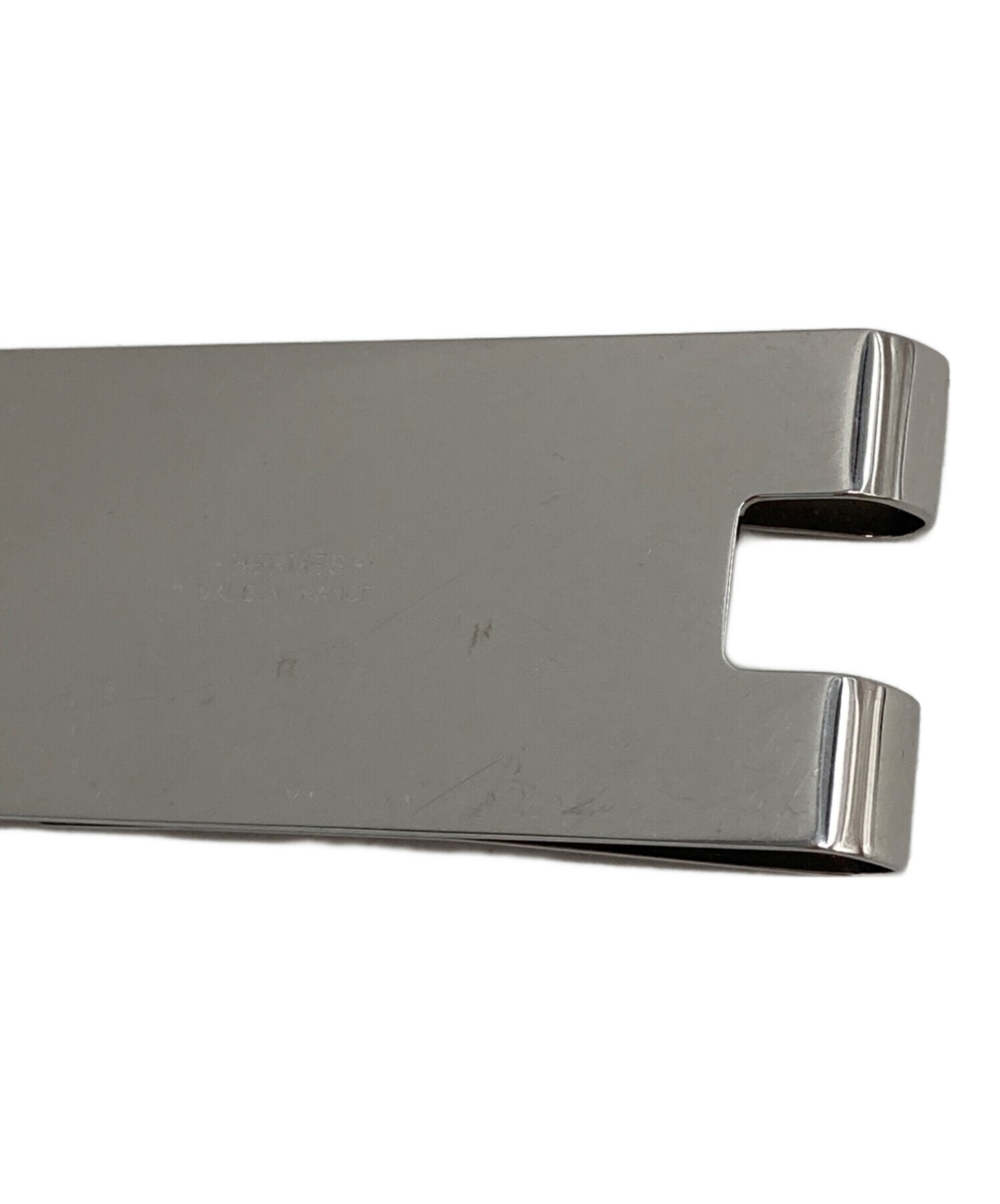 中古・古着通販】HERMES (エルメス) Hロゴ マネークリップ シルバー