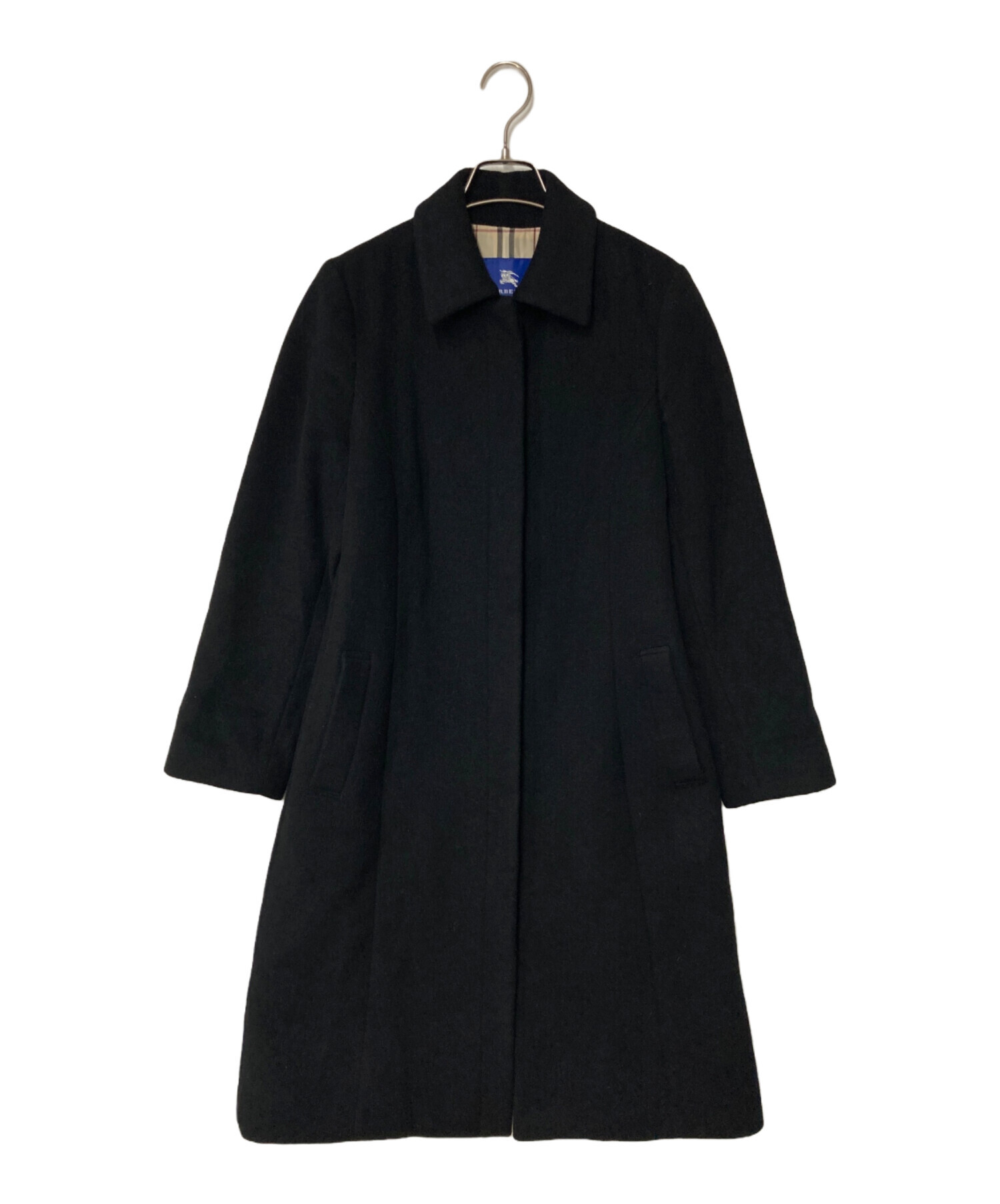 BURBERRYS(バーバリーズ) BLUE LABEL アンゴラウール ステンカラーコート レディース  40【中古】【ブランド古着バズストア】 中古・古着通販】BURBERRY BLUE LABEL (バーバリーロンドンブルー