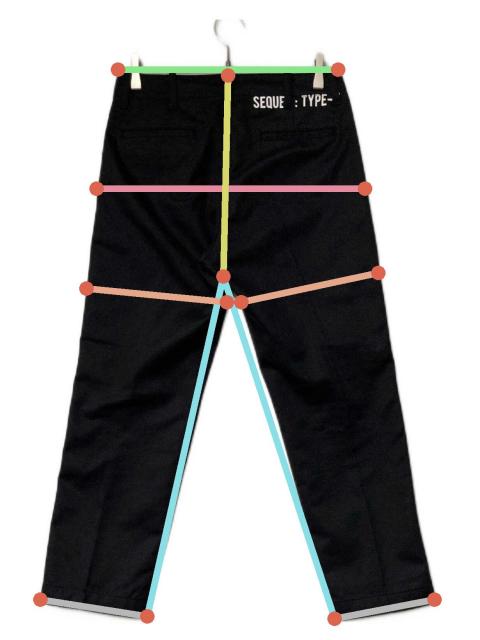 中古・古着通販】SEQUEL (シークエル) サイドラインワークパンツ