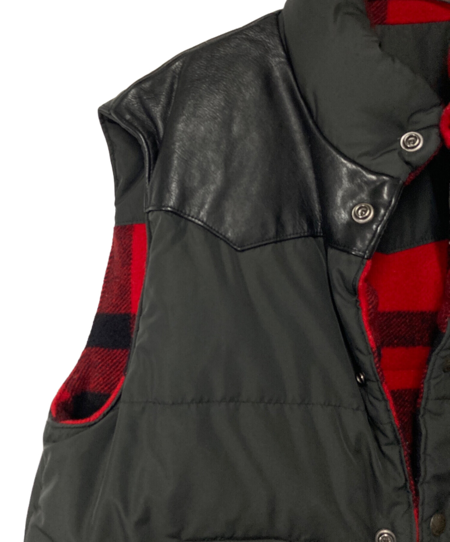 RRL Ralph Lauren牛革レザー ウエスタンダウンベスト 中古・古着通販】POLO RALPH LAUREN (ポロ・ラルフローレン) Leather