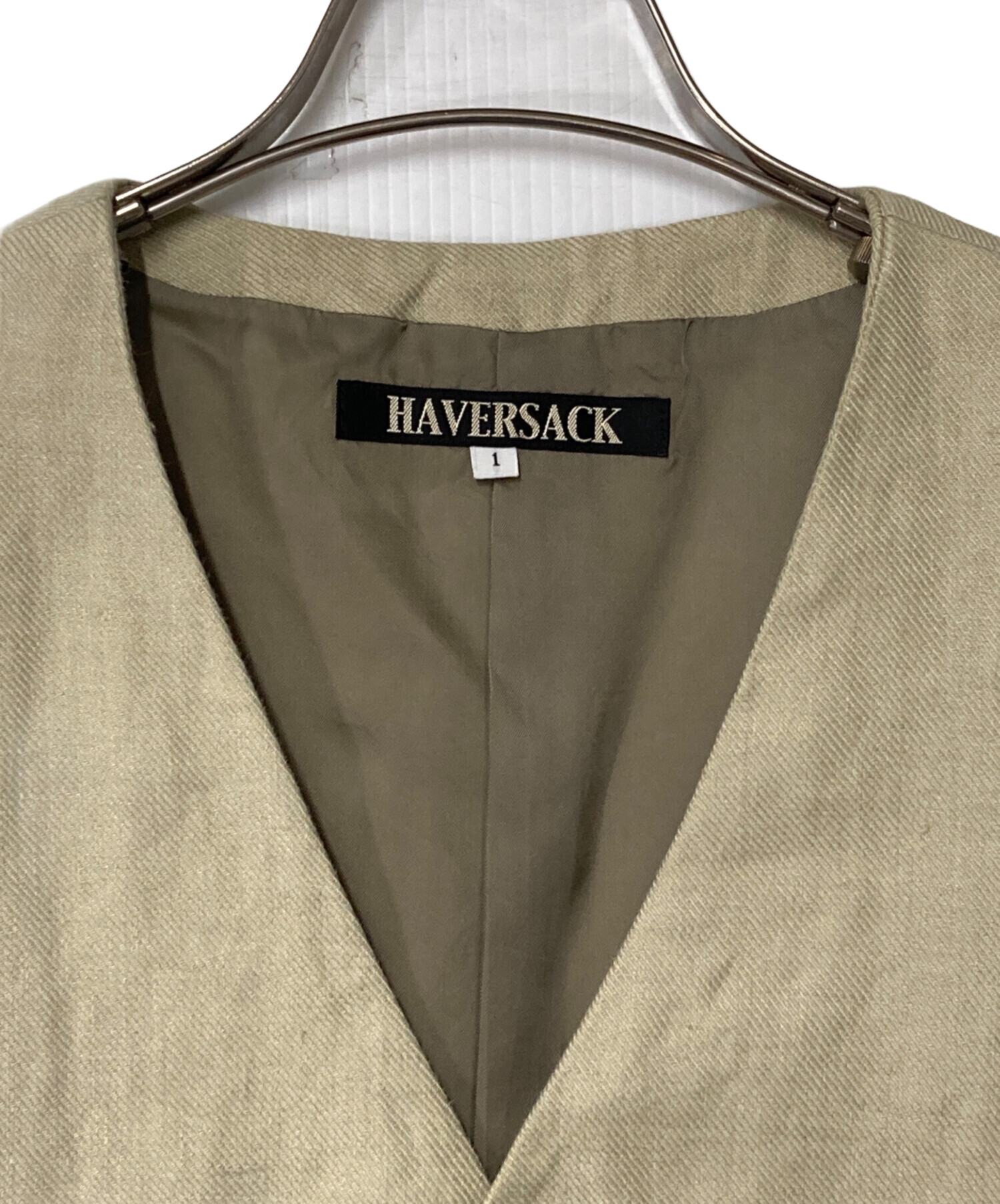 中古・古着通販】HAVERSACK (ハバーサック) リネンベスト ベージュ 
