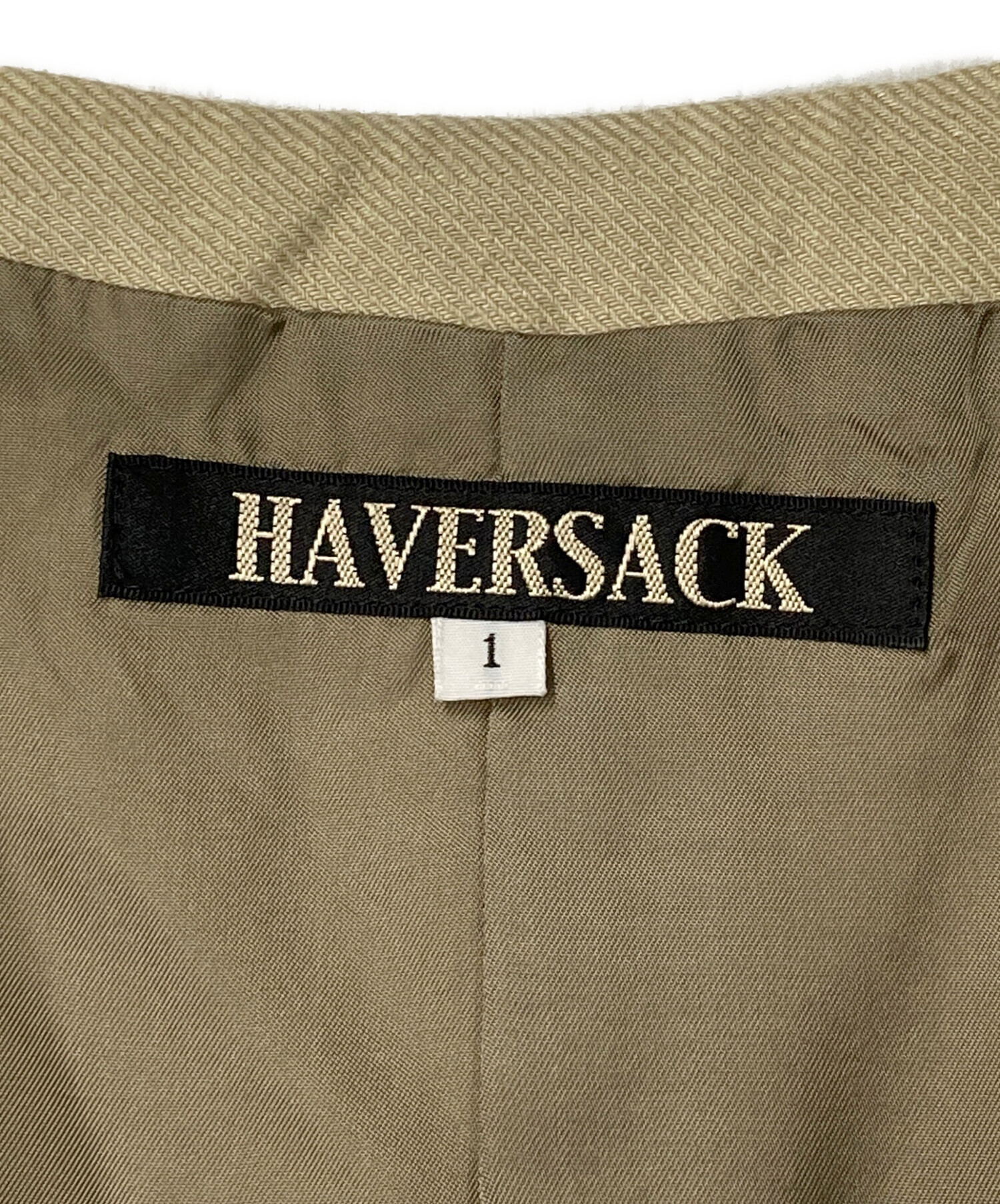 中古・古着通販】HAVERSACK (ハバーサック) リネンベスト ベージュ 