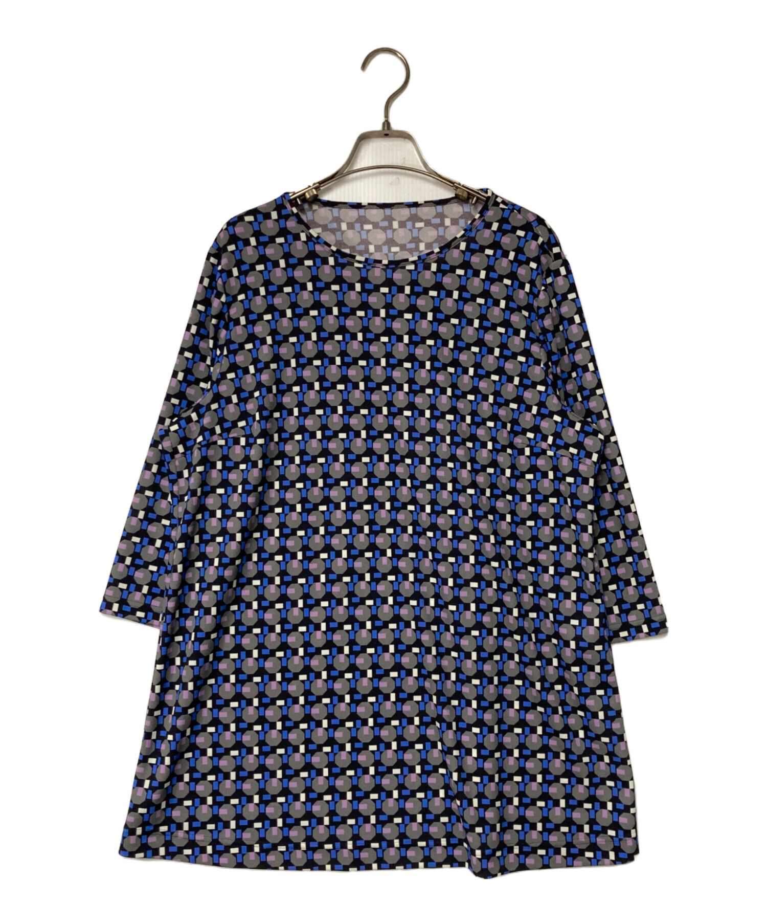 中古・古着通販】Leilian (レリアン) ジオメトリック柄7分袖チュニック