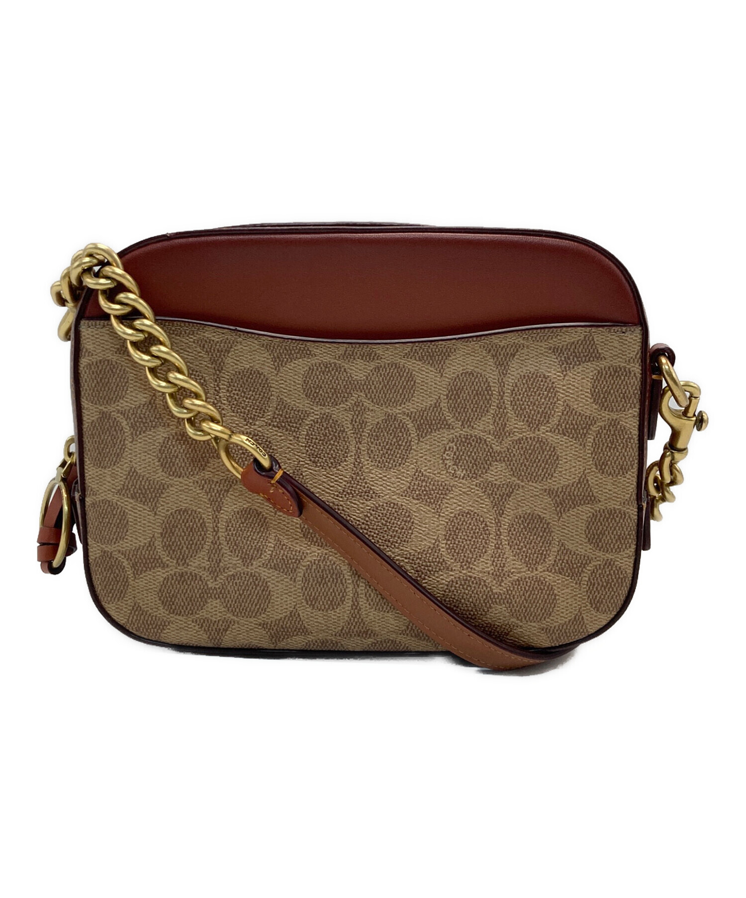 中古・古着通販】COACH (コーチ) シグネチャーカメラバッグ ブラウン