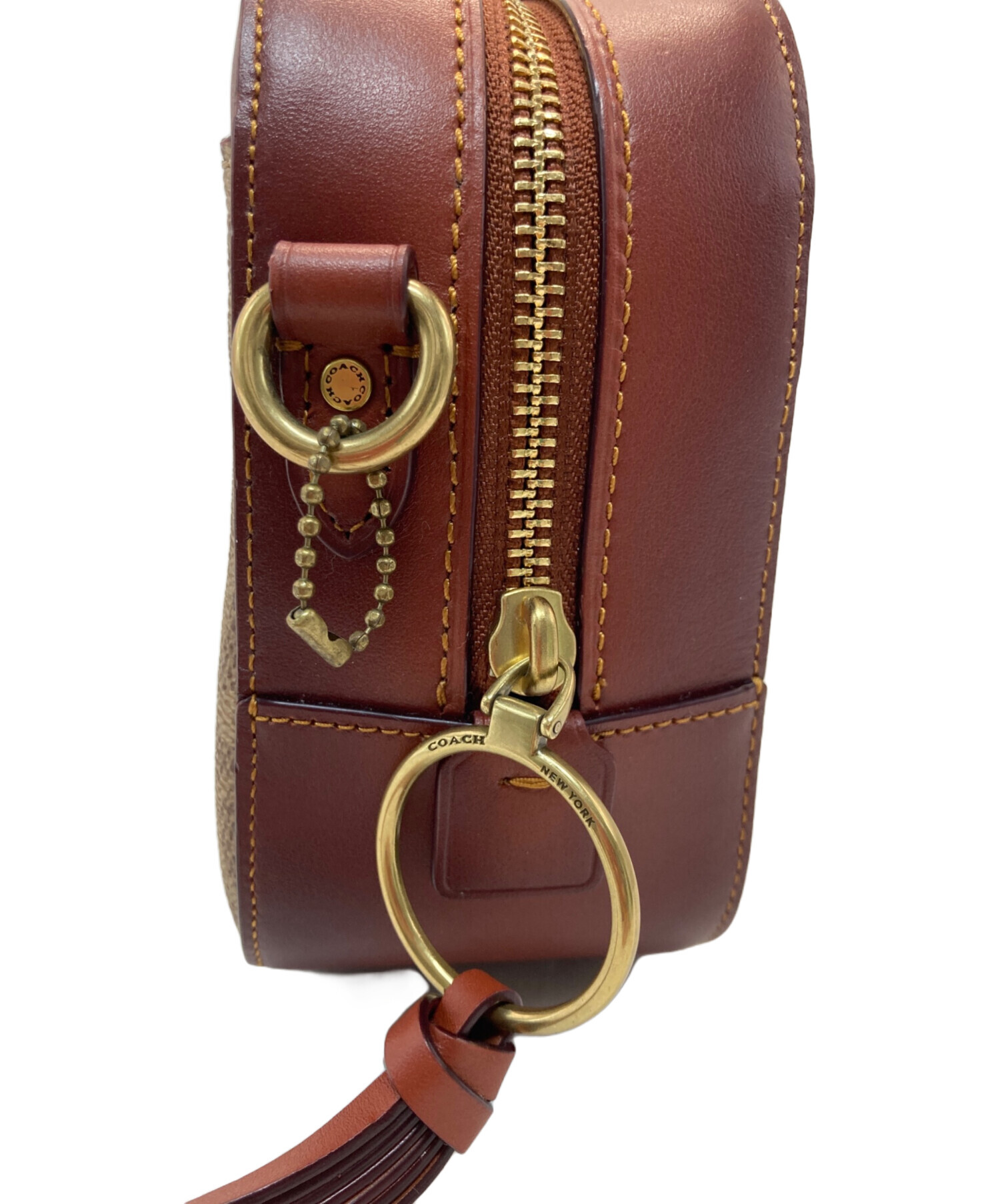 中古・古着通販】COACH (コーチ) シグネチャーカメラバッグ ブラウン