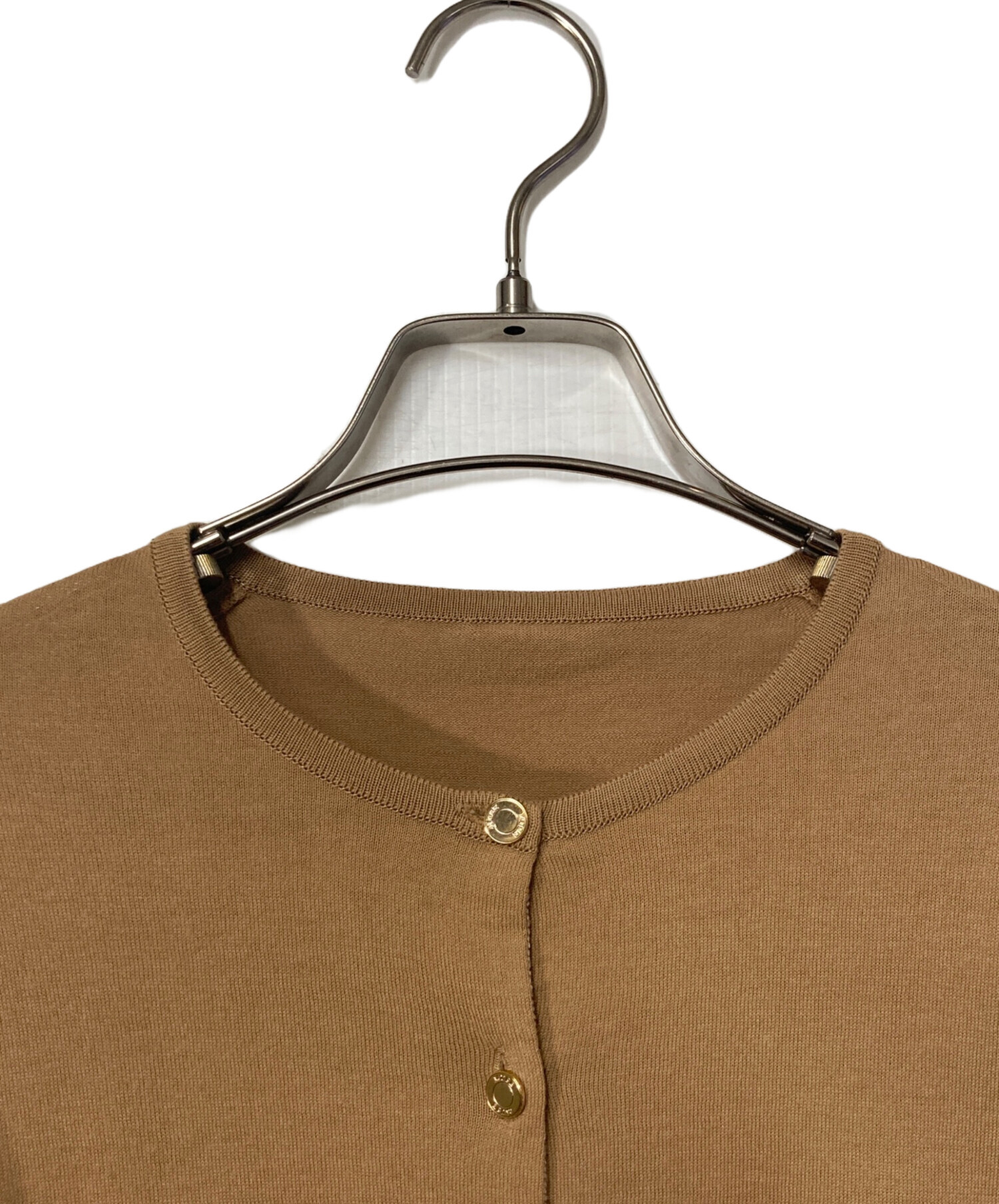 【美品】ミューズドゥーズィエムクラス カーディガン 金ボタン ブラウン M ミューズドゥーズィエムクラス FF grace カーディガン 金ボタン