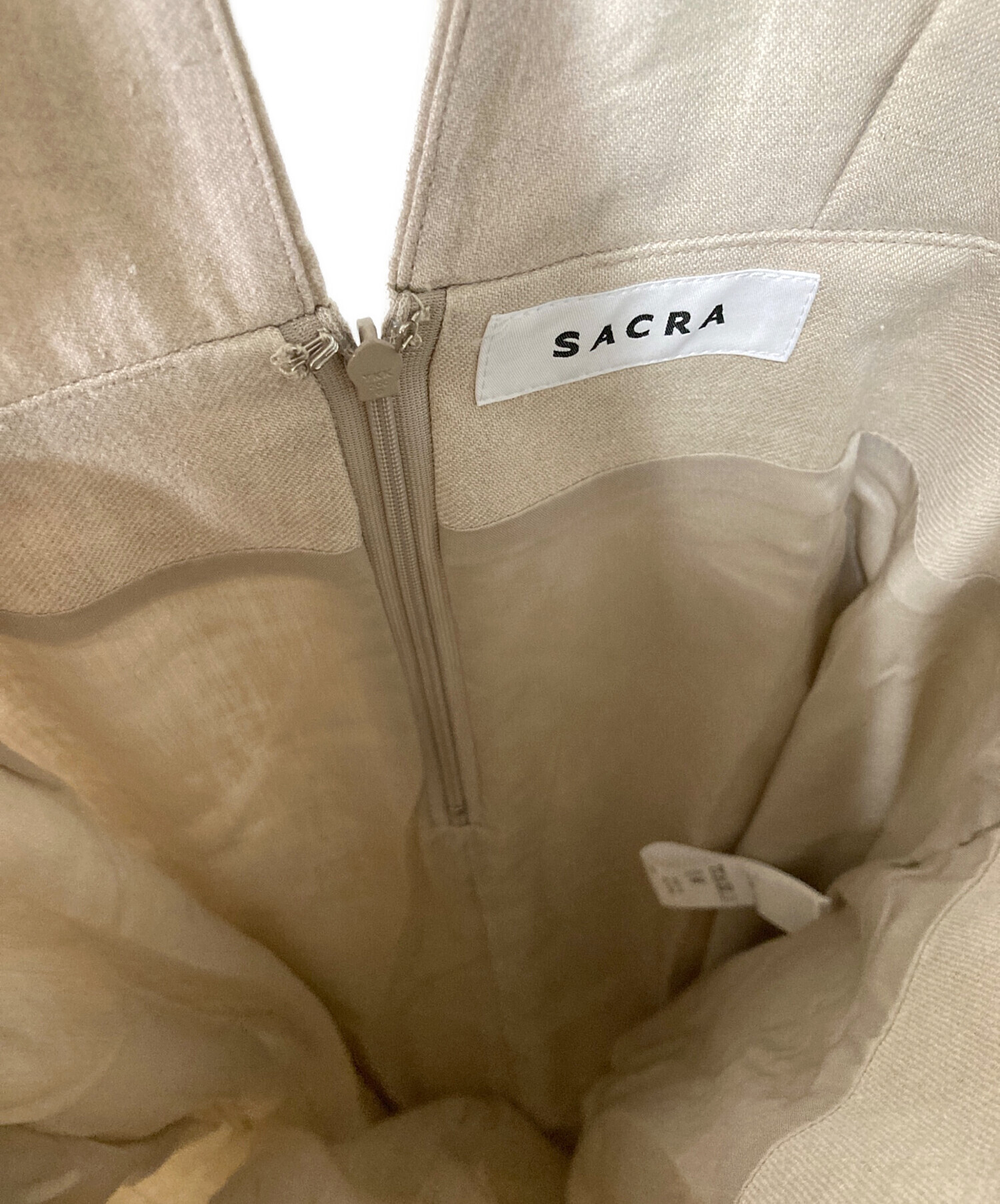 中古・古着通販】SACRA (サクラ) リネンツイルジャンパースカート 
