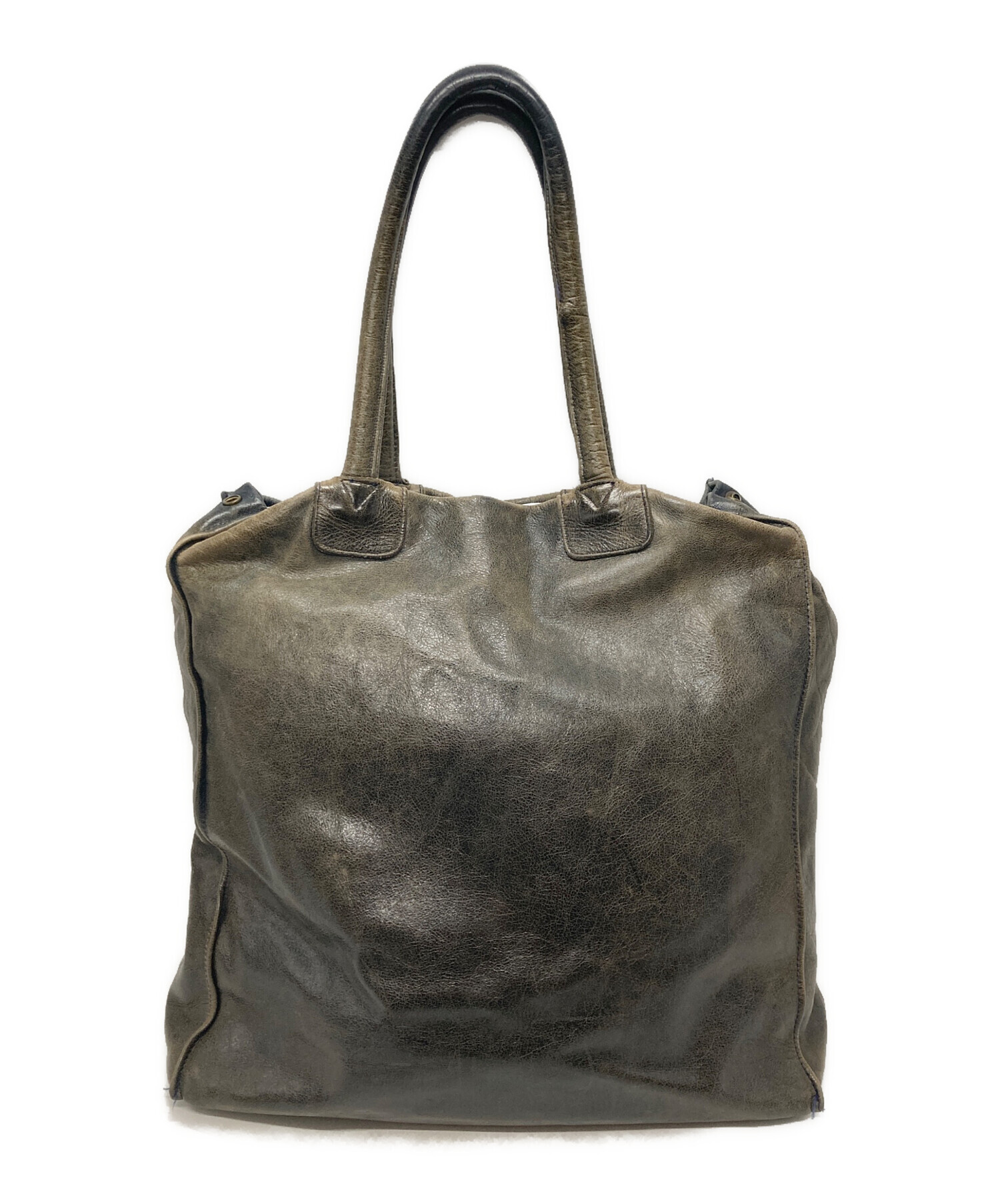 Jas-M.B. ジャスエムビー トートバッグ 牛革 ヴィンテージ加工 迷彩