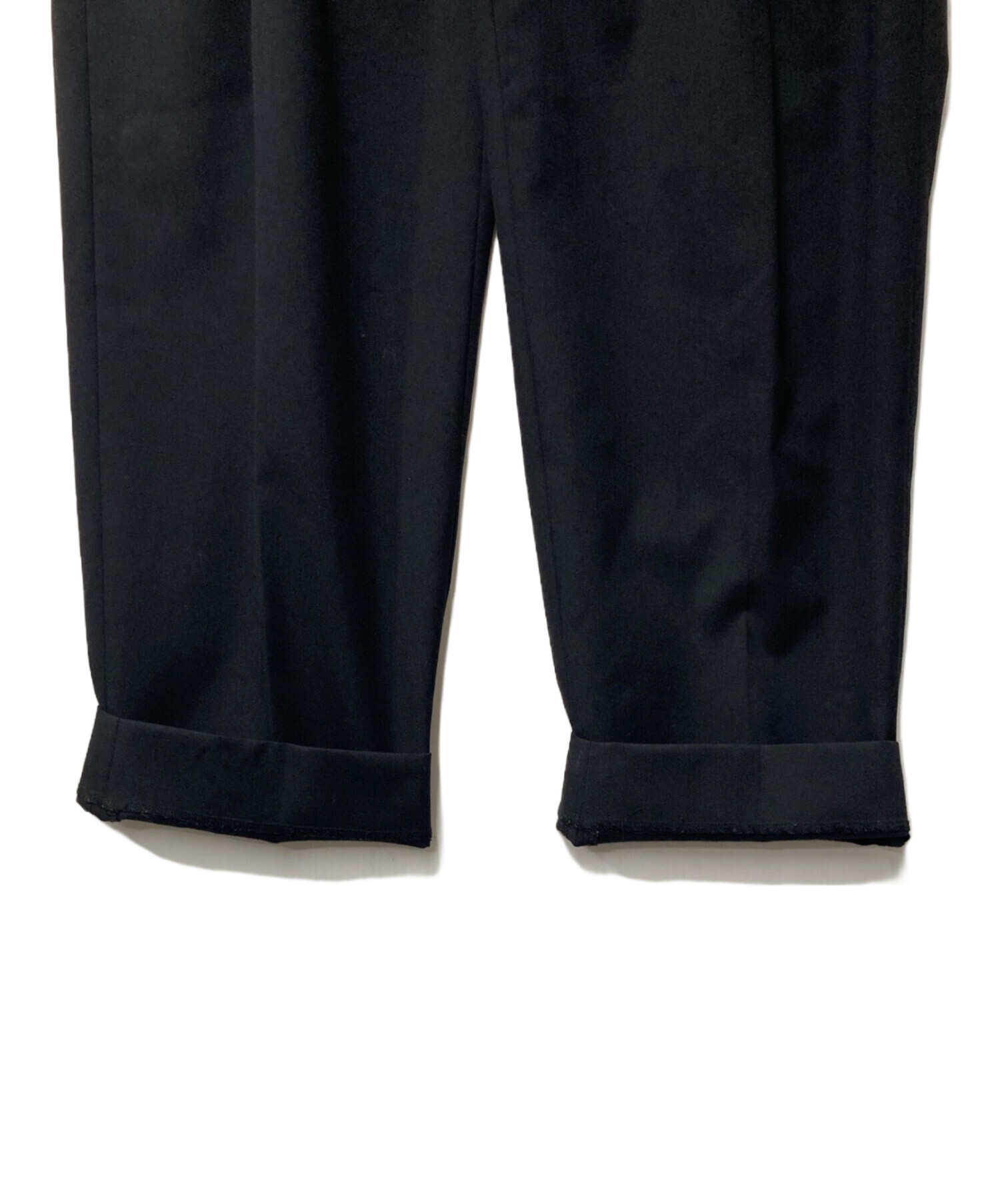 中古・古着通販】stein (シュタイン) DOUBLE WIDE TROUSERS ブラック