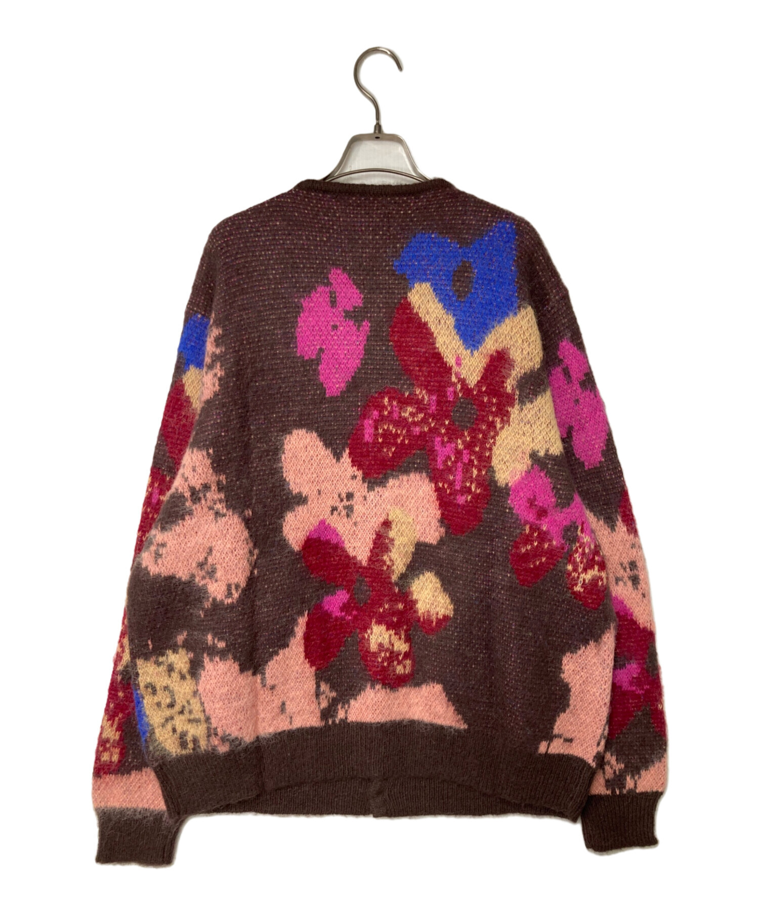 中古・古着通販】PALACE (パレス) HAIRY FLOWER KNIT ブラウン×レッド