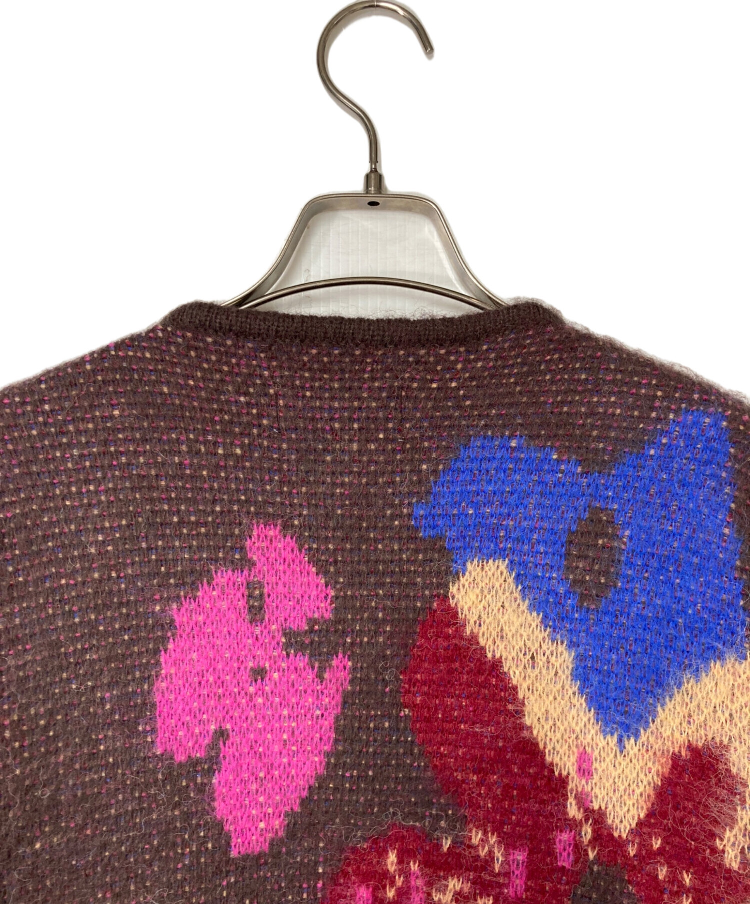 中古・古着通販】PALACE (パレス) HAIRY FLOWER KNIT ブラウン×レッド