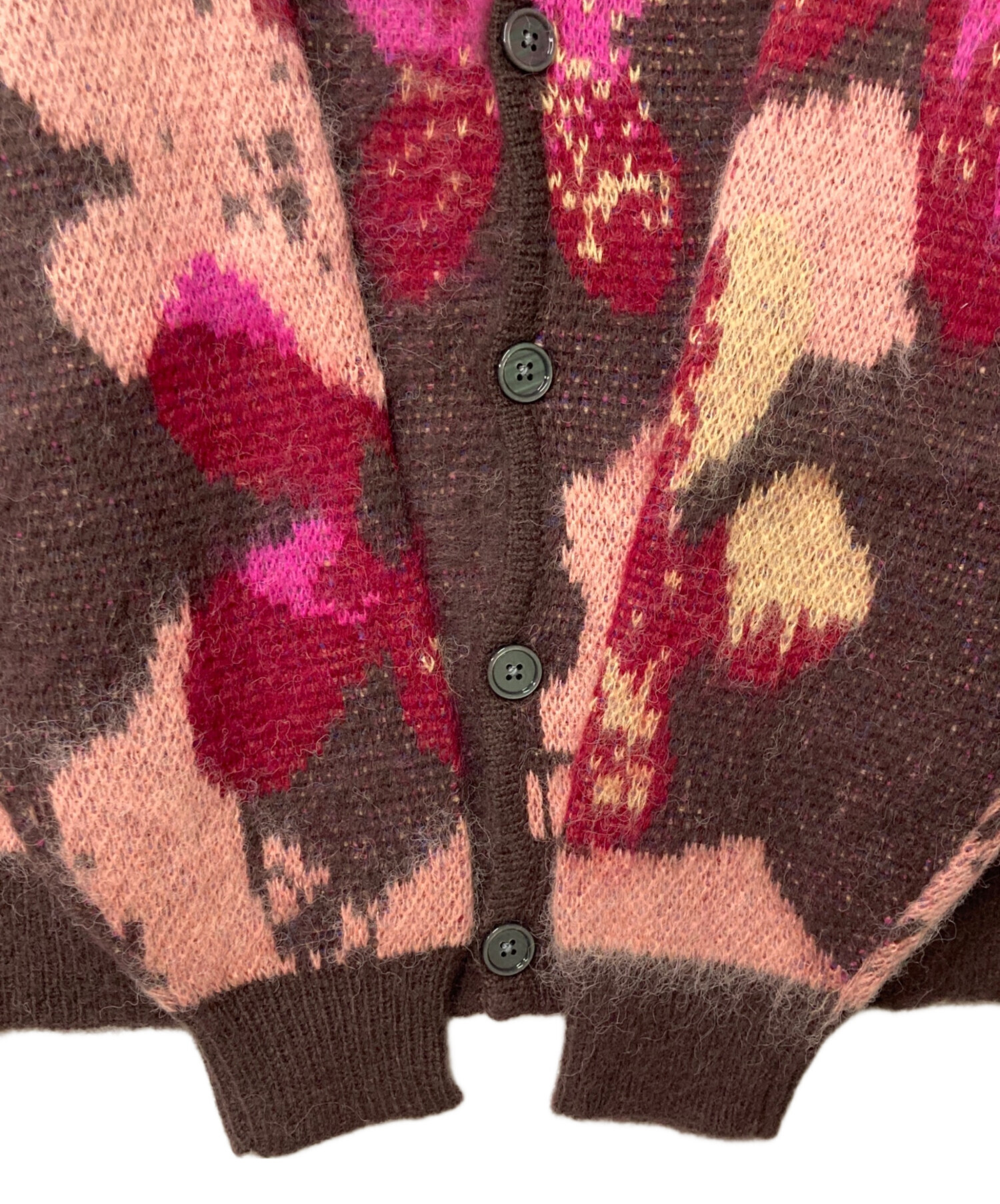 中古・古着通販】PALACE (パレス) HAIRY FLOWER KNIT ブラウン×レッド 