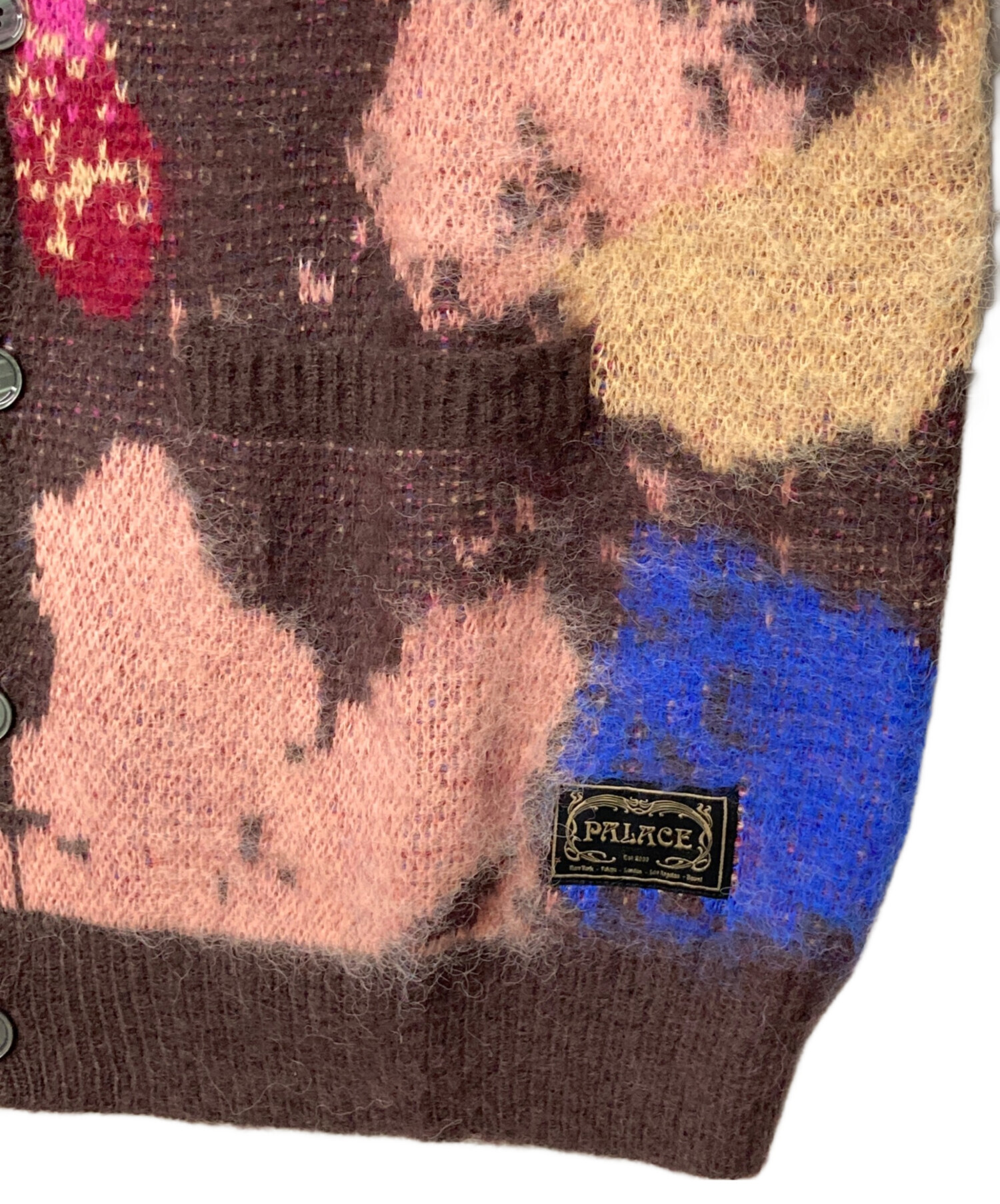 中古・古着通販】PALACE (パレス) HAIRY FLOWER KNIT ブラウン×レッド