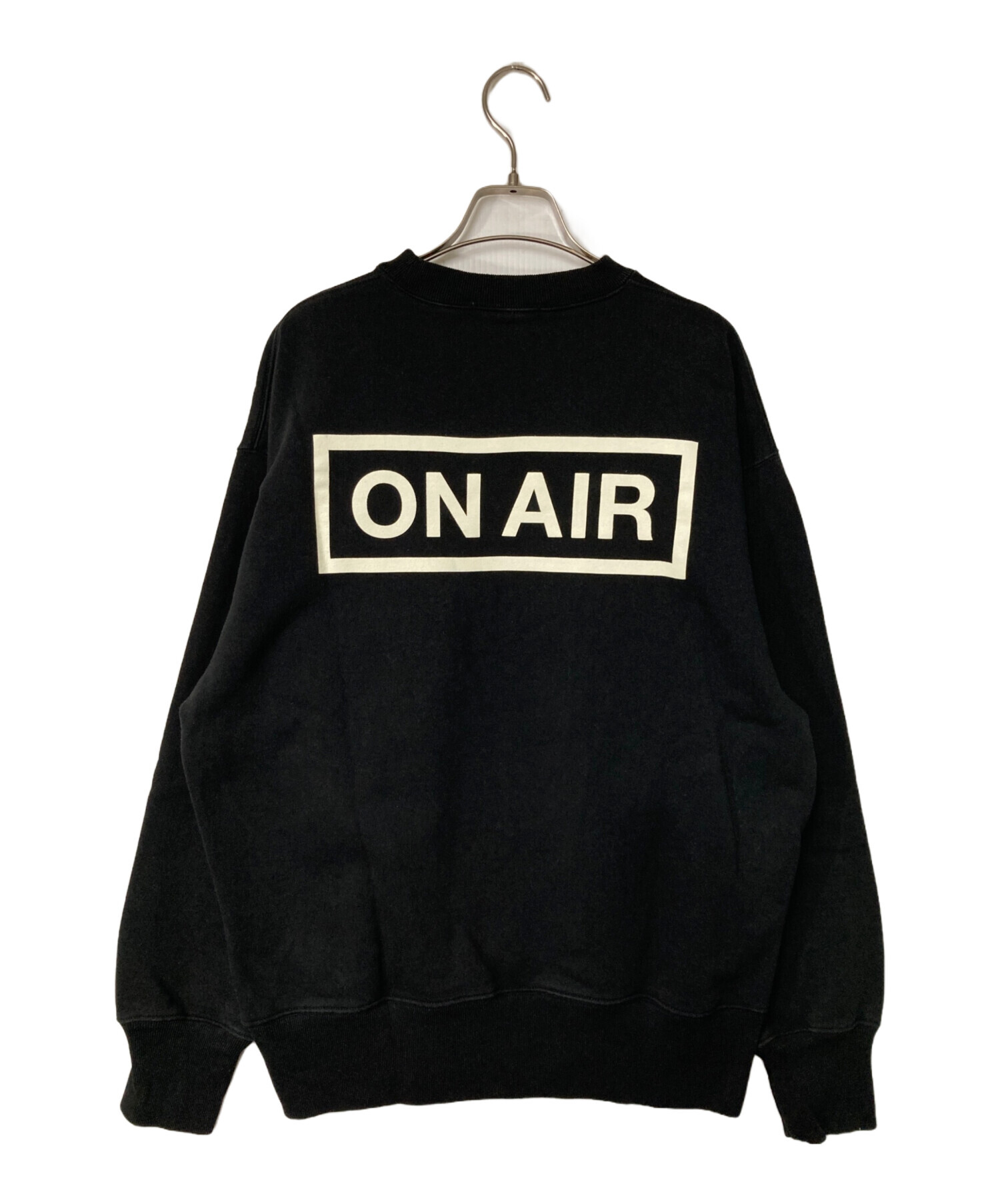 中古・古着通販】ONAIR (オンエア―) クルーネックスウェット ブラック 