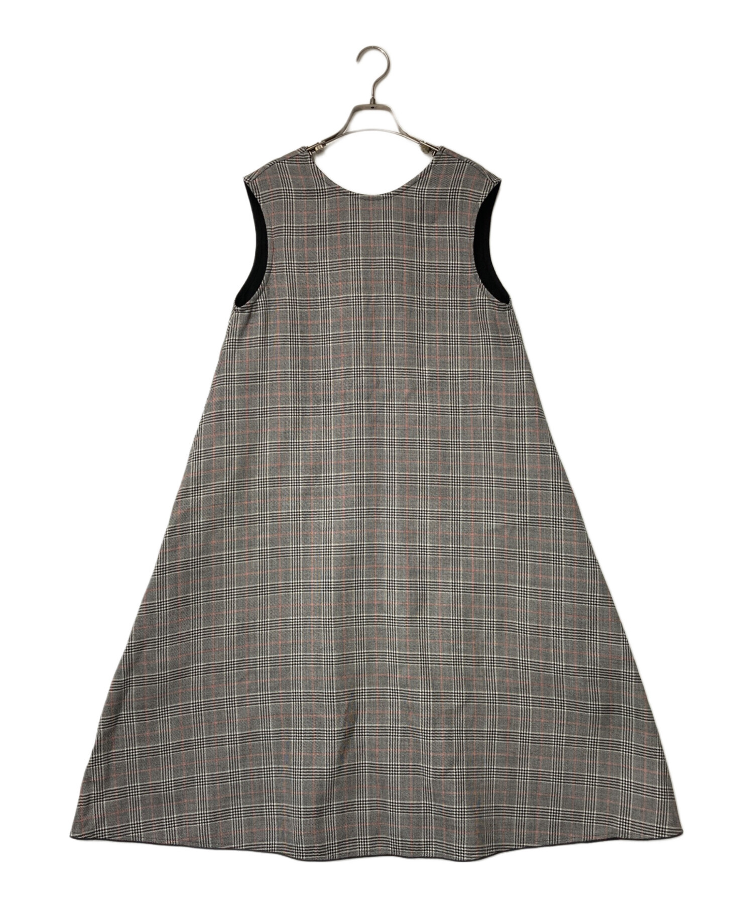 トゥモローランド　タッターグレンチェックAラインワンピース　リバーシブル TOMORROWLAND （トゥモローランド）の「タッターグレンチェック A