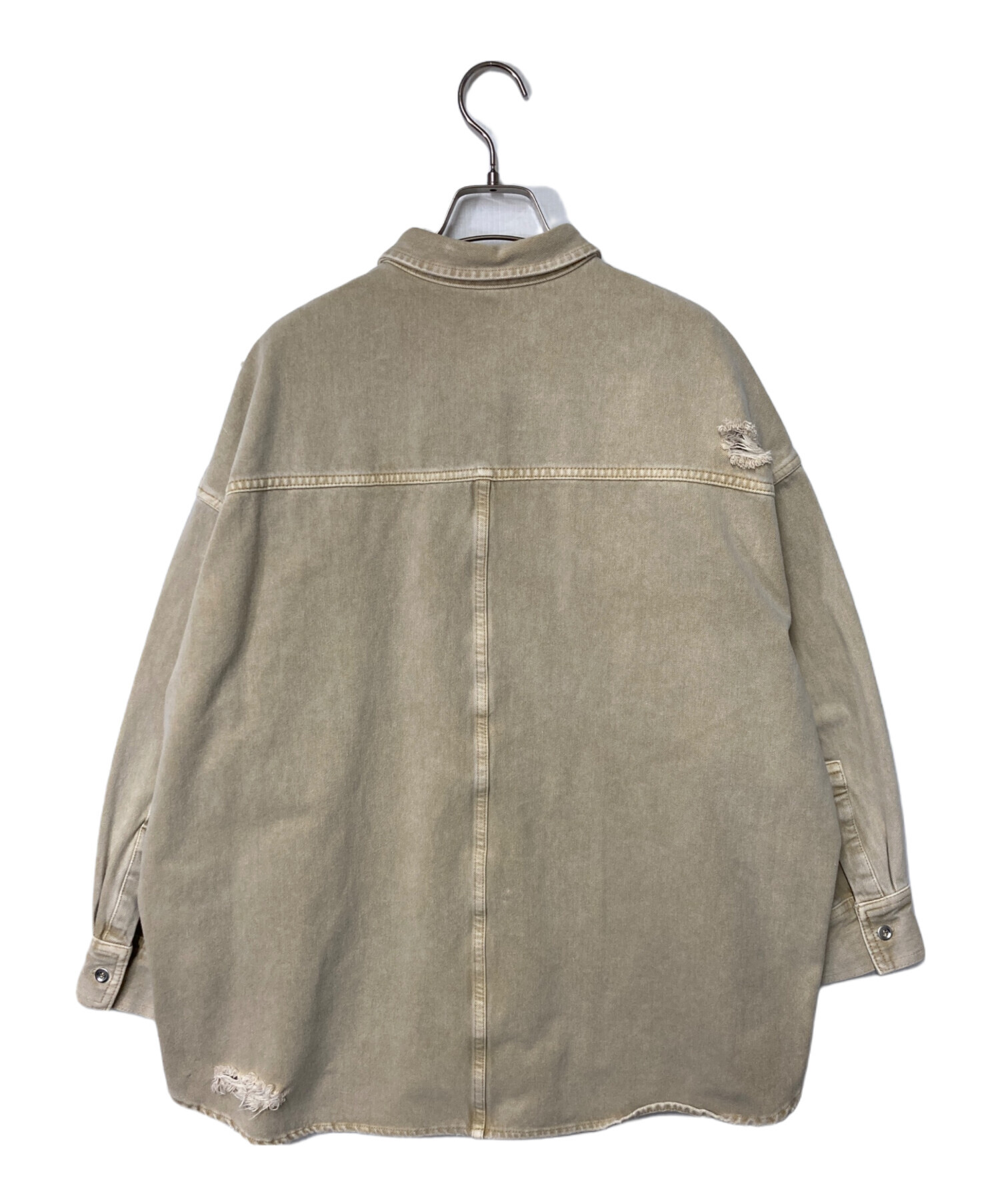 中古・古着通販】Loungedress (ラウンジドレス) ダメージデニムシャツ