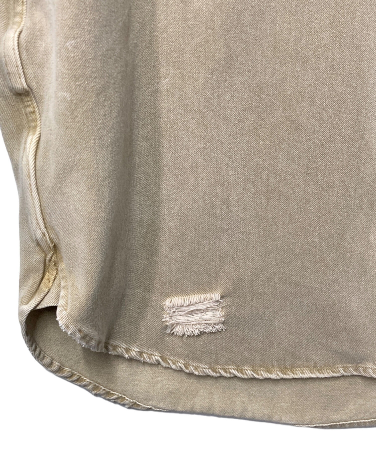 中古・古着通販】Loungedress (ラウンジドレス) ダメージデニムシャツ