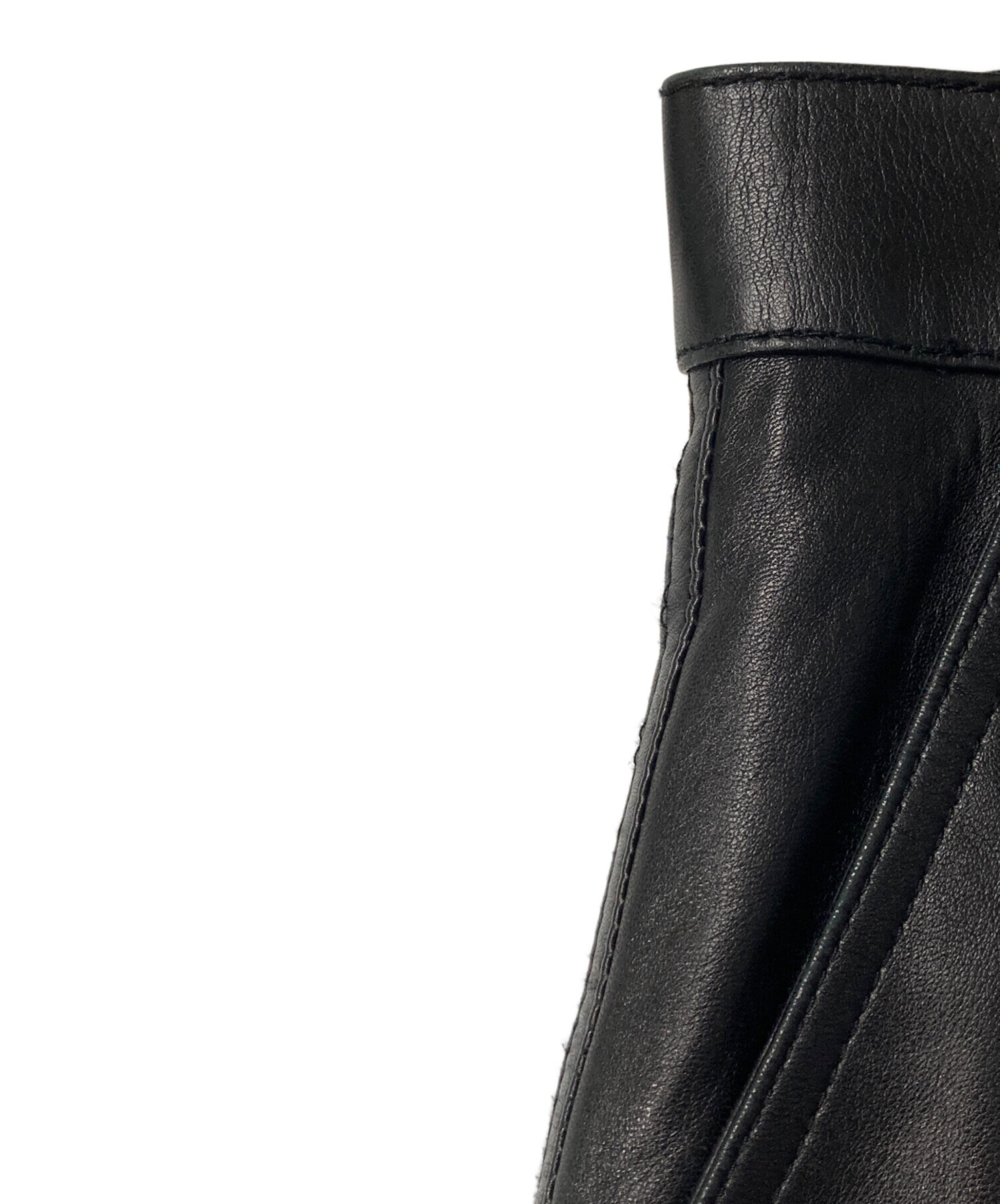 中古・古着通販】Barassi (バラシ) ラムレザーパンツ ブラック サイズ