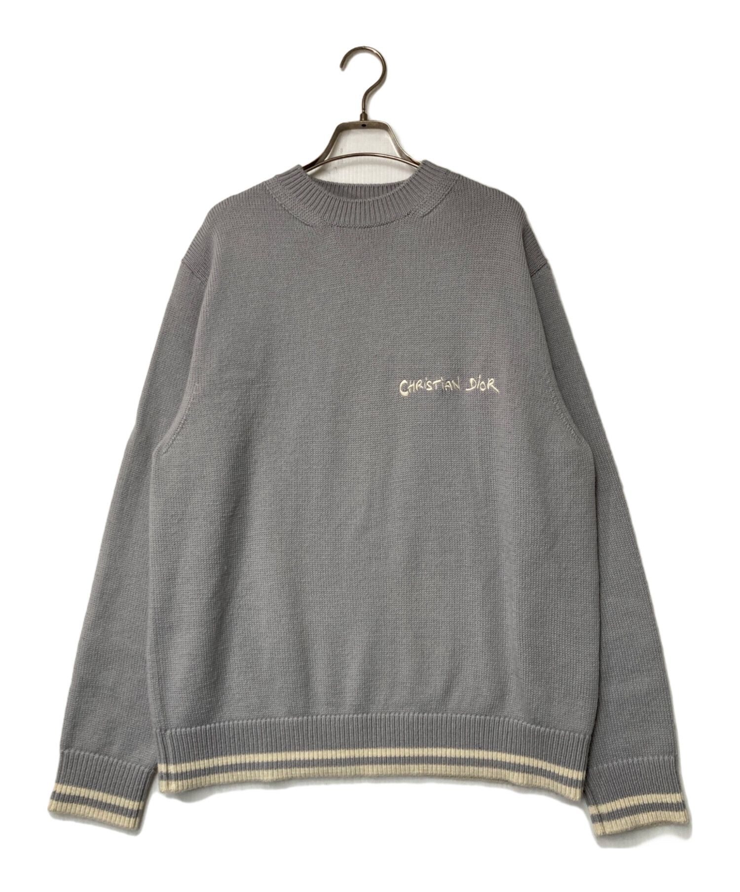 中古・古着通販】Dior (ディオール) アルパカウール ロゴ刺繍ニット 