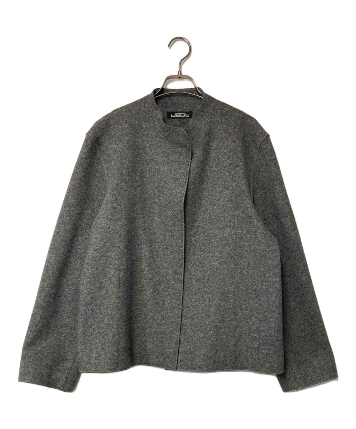 イッセイミヤケペルマネンテ ベージュフード付き オーバーサイズコート