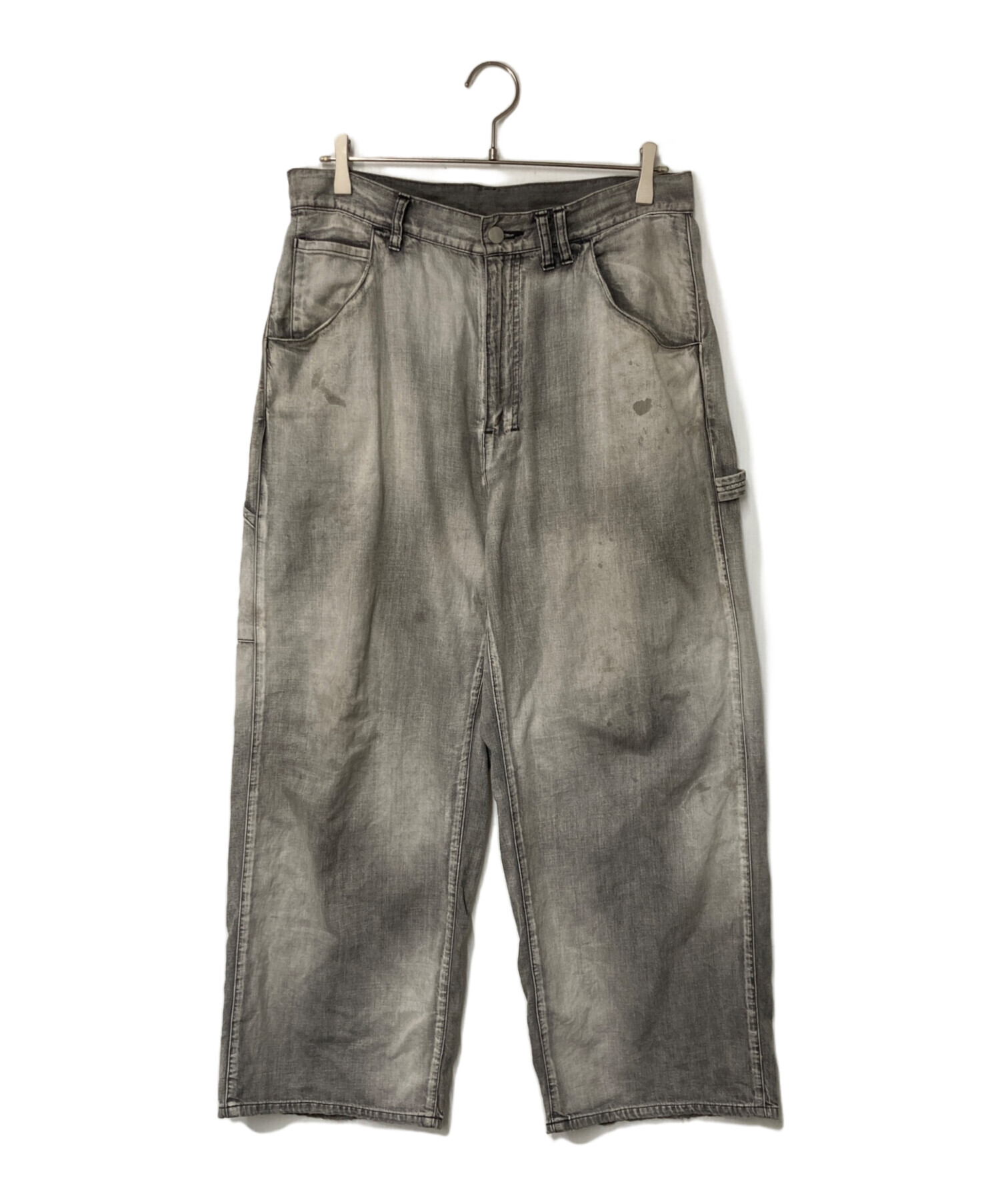 中古・古着通販】ANCELLM (アンセルム) AGING PAINTER PANTS グレー