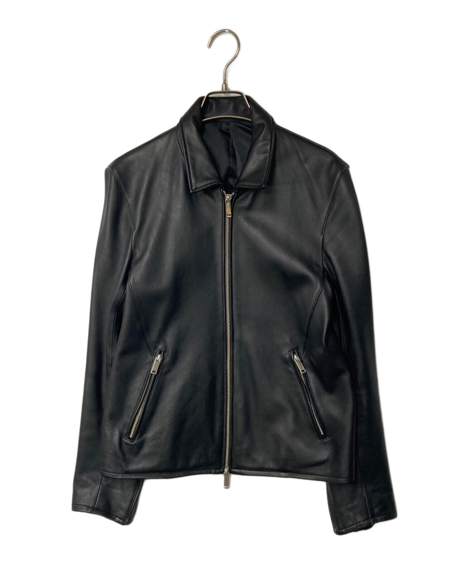 ステュディオス ラムレザーシングルライダース レザージャケット