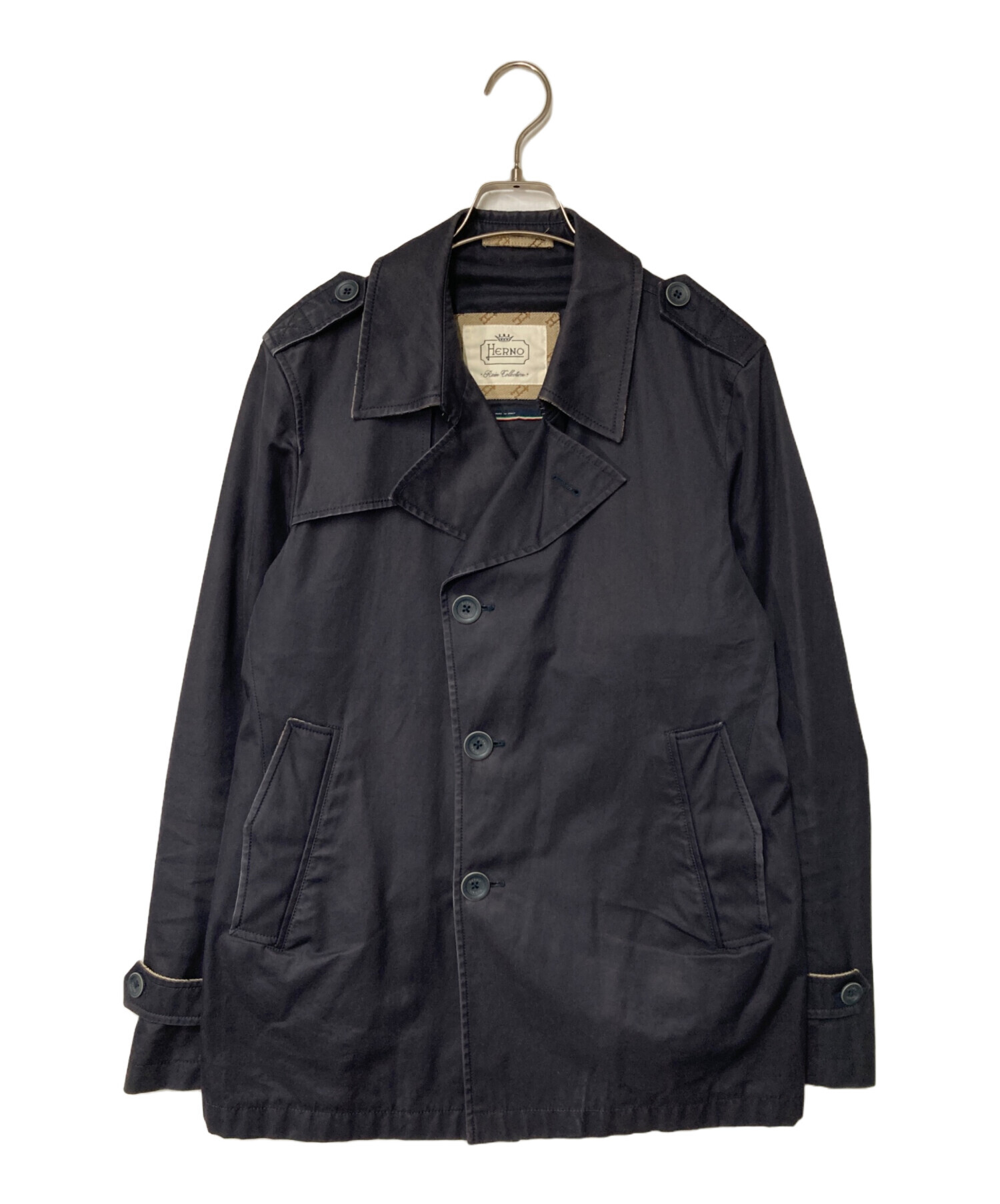 中古・古着通販】HERNO (ヘルノ) トレンチジャケット ネイビー サイズ 