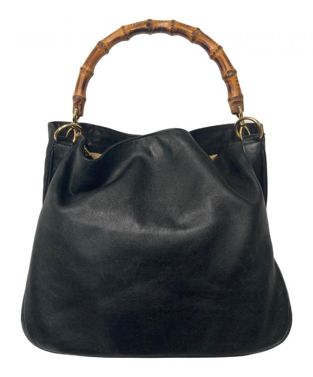 GUCCI バンブーハンドル バッグ 中古・古着通販】GUCCI (グッチ) バンブーハンドル 2WAYバッグ