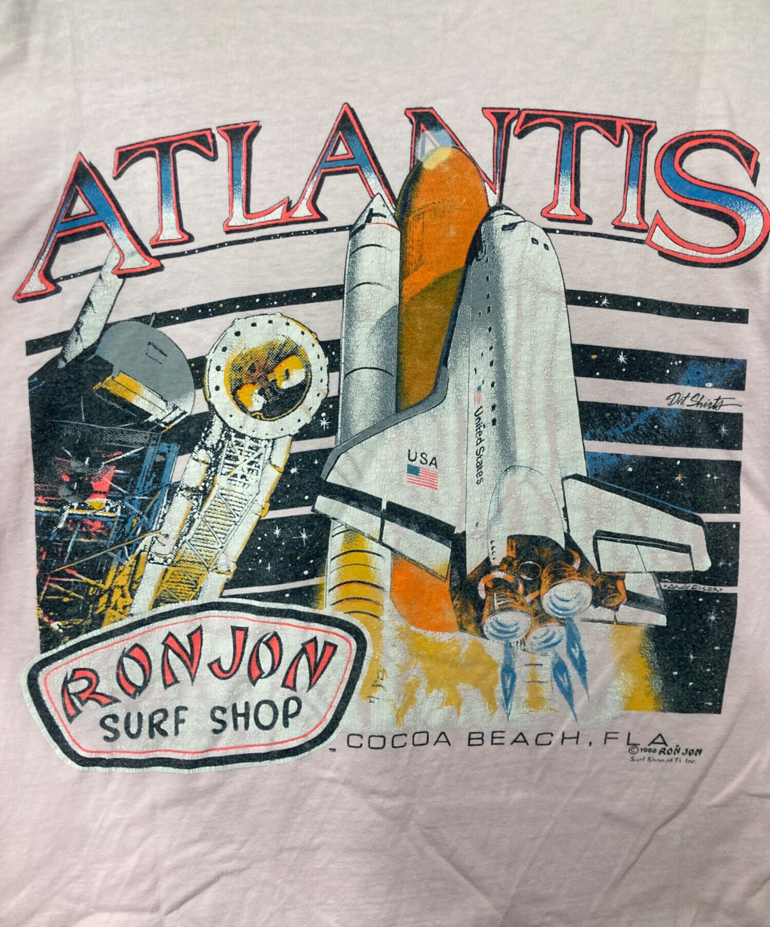 中古・古着通販】RON JON (ロンジョン) Hanes プリントTシャツ ピンク 