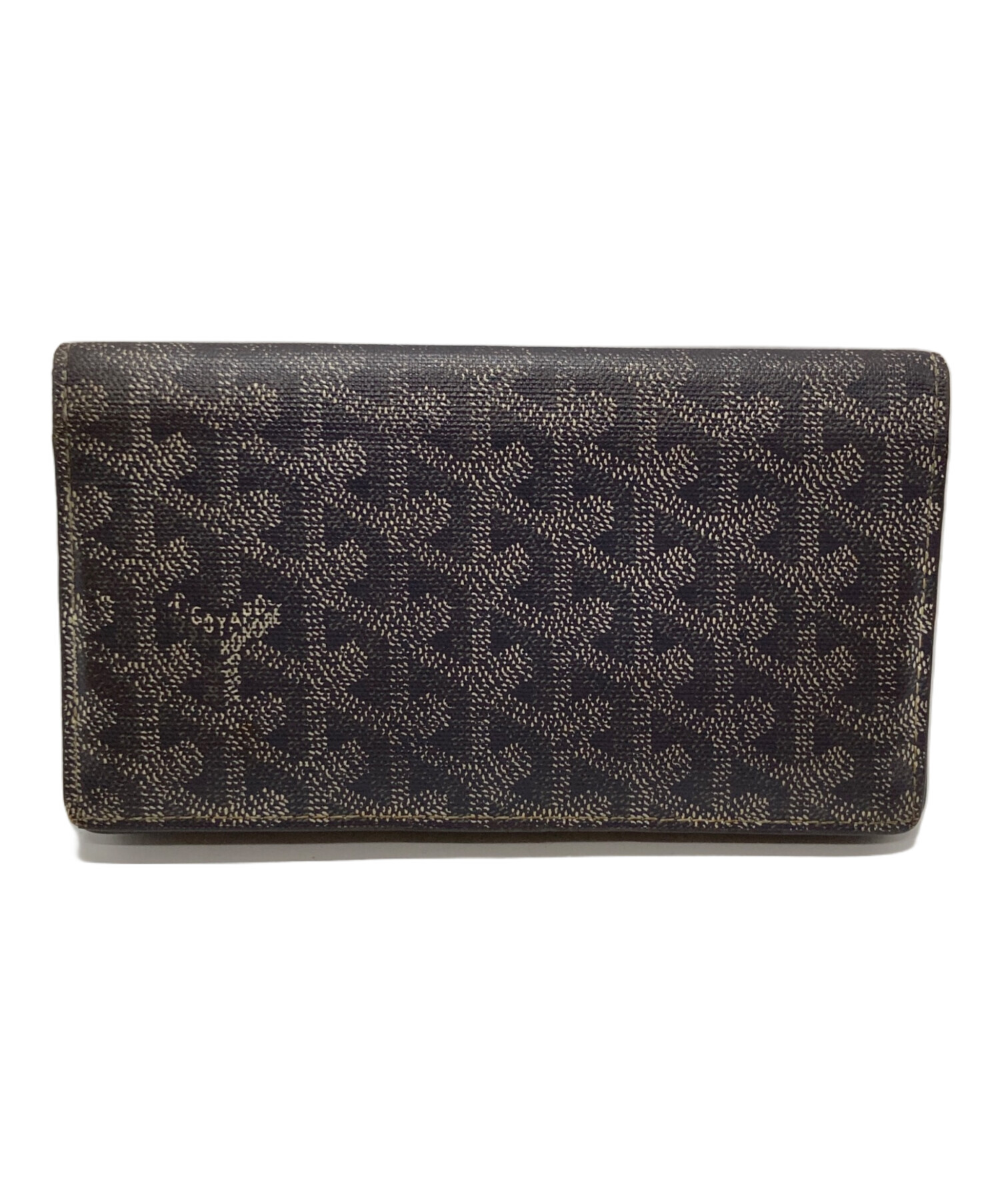 中古・古着通販】GOYARD (ゴヤール) モノグラム二つ折り長財布 グレー 