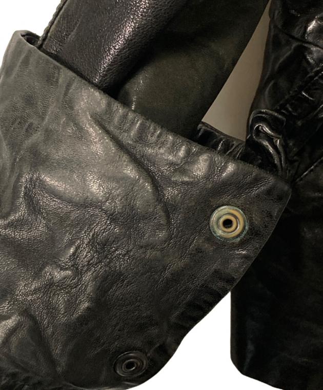 中古・古着通販】DIESEL (ディーゼル) ラムレザーライダースジャケット