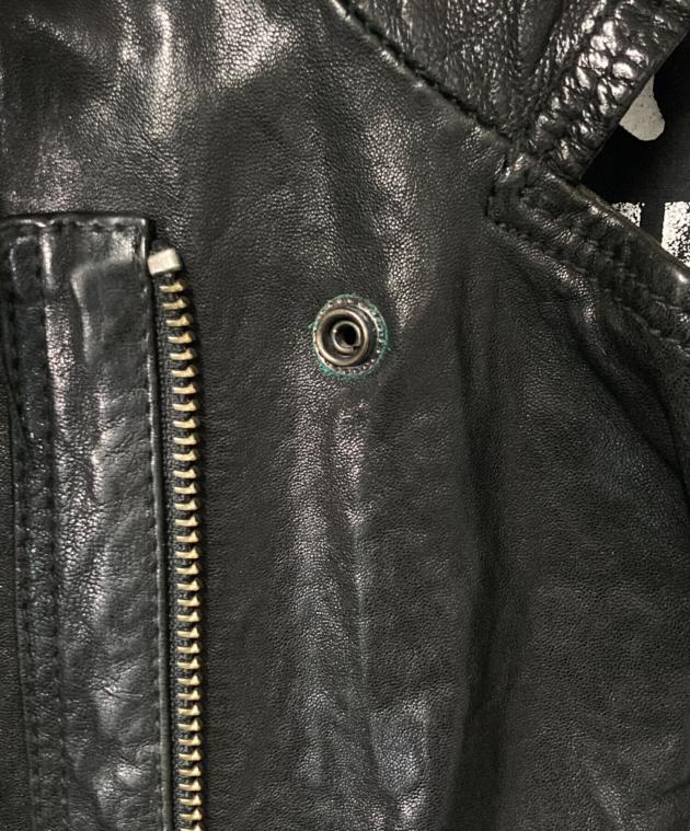 中古・古着通販】DIESEL (ディーゼル) ラムレザーライダースジャケット