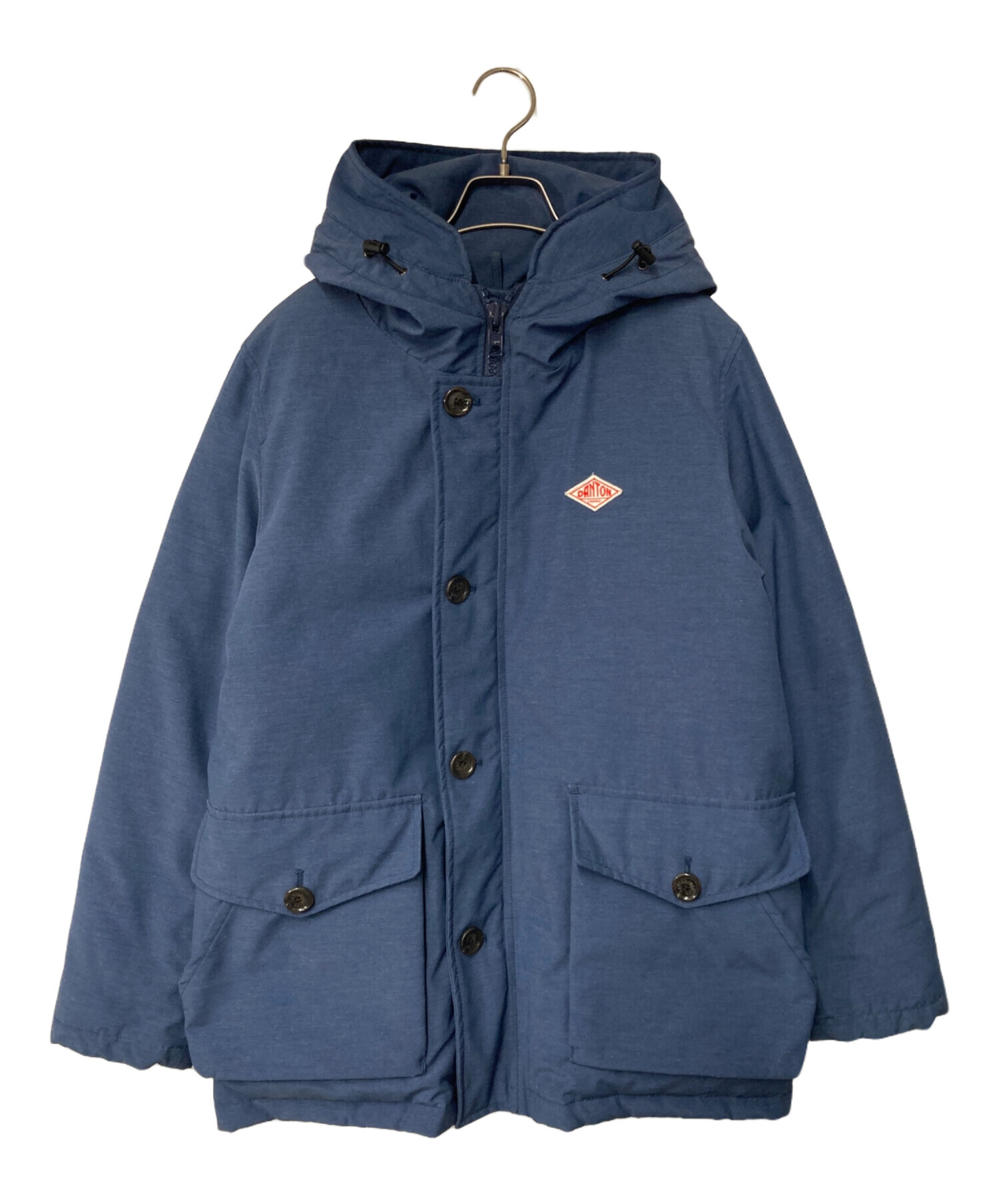 DANTON フーデッドジャケット サイズ38 　ネイビー　S25新品未使用 中古・古着通販】DANTON (ダントン) フーデッドダウンジャケット