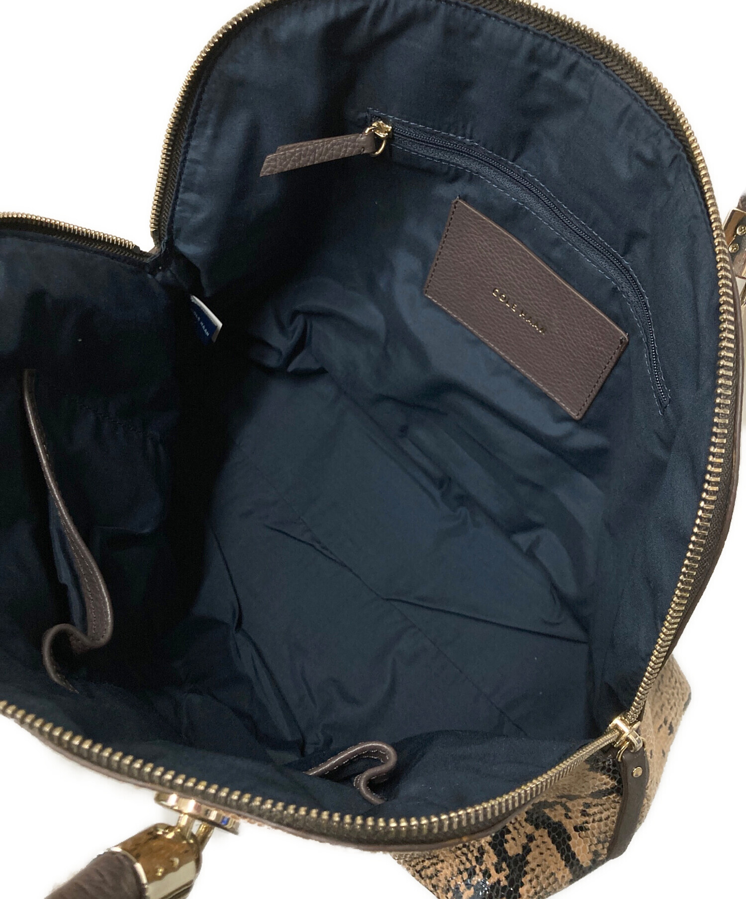 中古・古着通販】COLE HAAN (コールハーン) パイソン柄ハンドバッグ