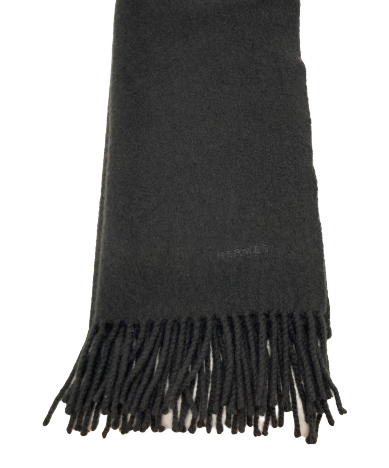 中古・古着通販】HERMES (エルメス) カシミヤマフラー グレー