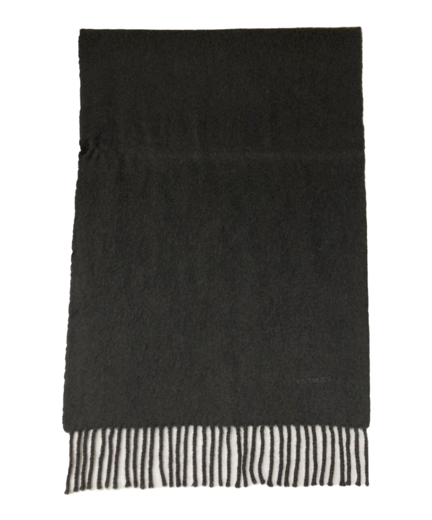 中古・古着通販】HERMES (エルメス) カシミヤマフラー グレー